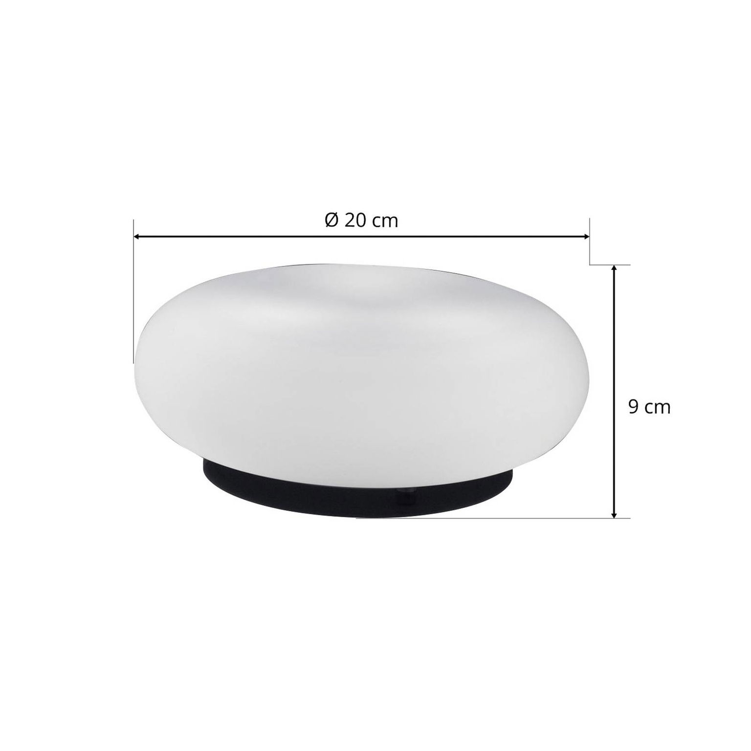Artemide Itka stolná lampa, sklené tienidlo Ø20cm – obrázok 3