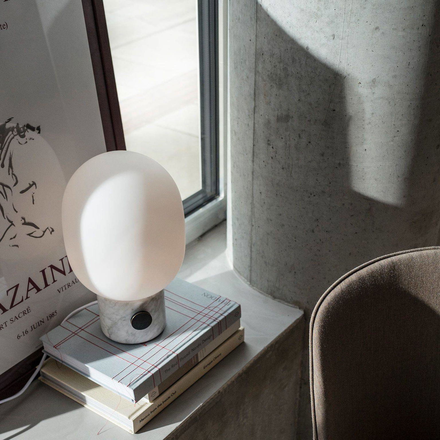 Audo JWDA stolová lampa z mramoru Carrara – obrázok 3