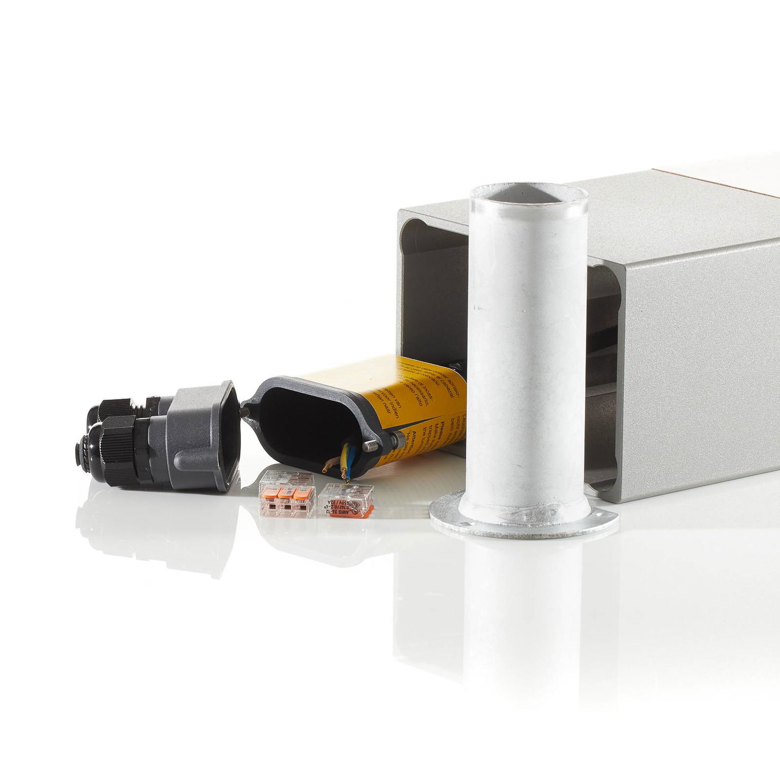 BEGA 84498 chodníkové LED, striebro, hranatá hlava – obrázok 6