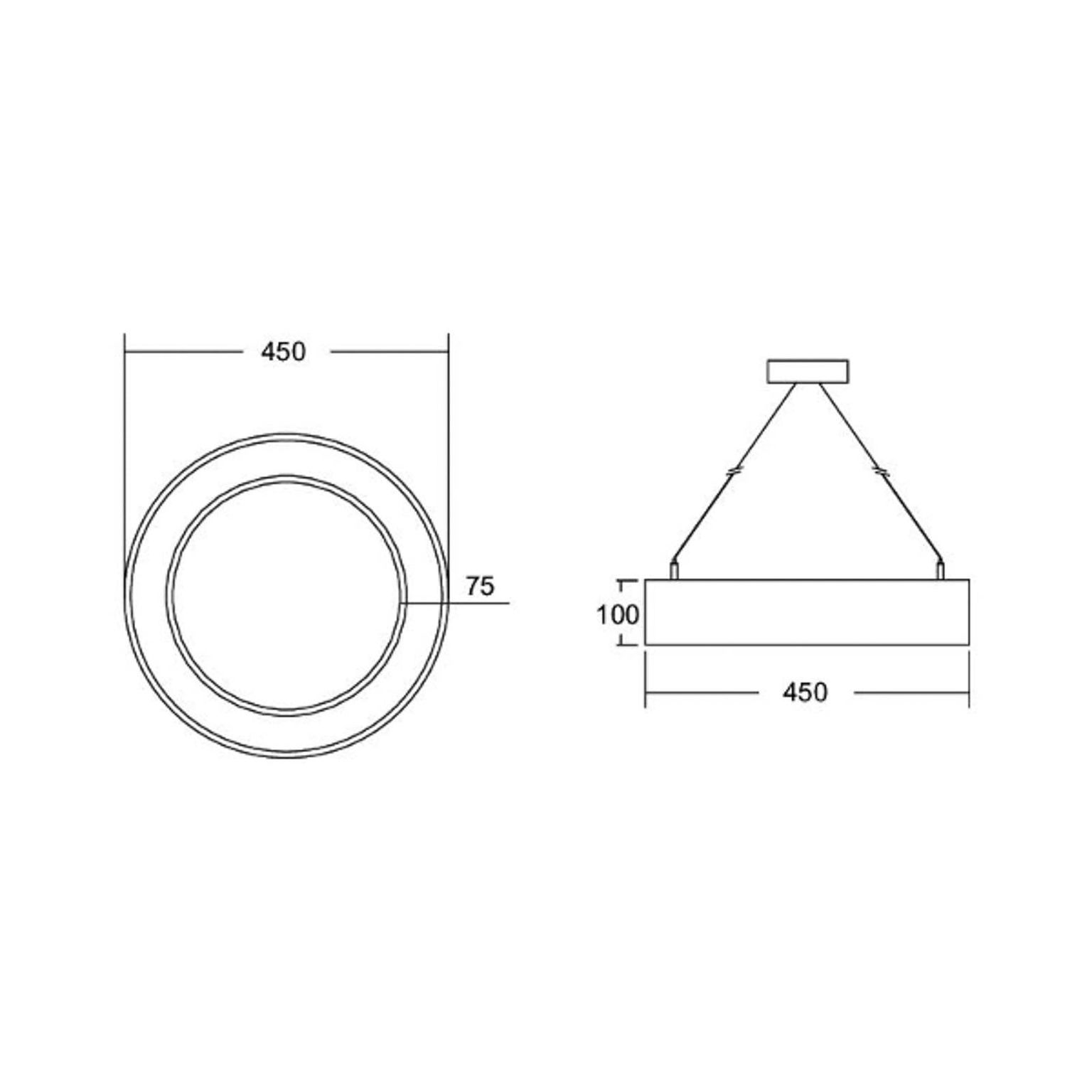 BRUMBERG Biro Circle Ring10 direct CA Ø 45 cm strieborná 4000 K