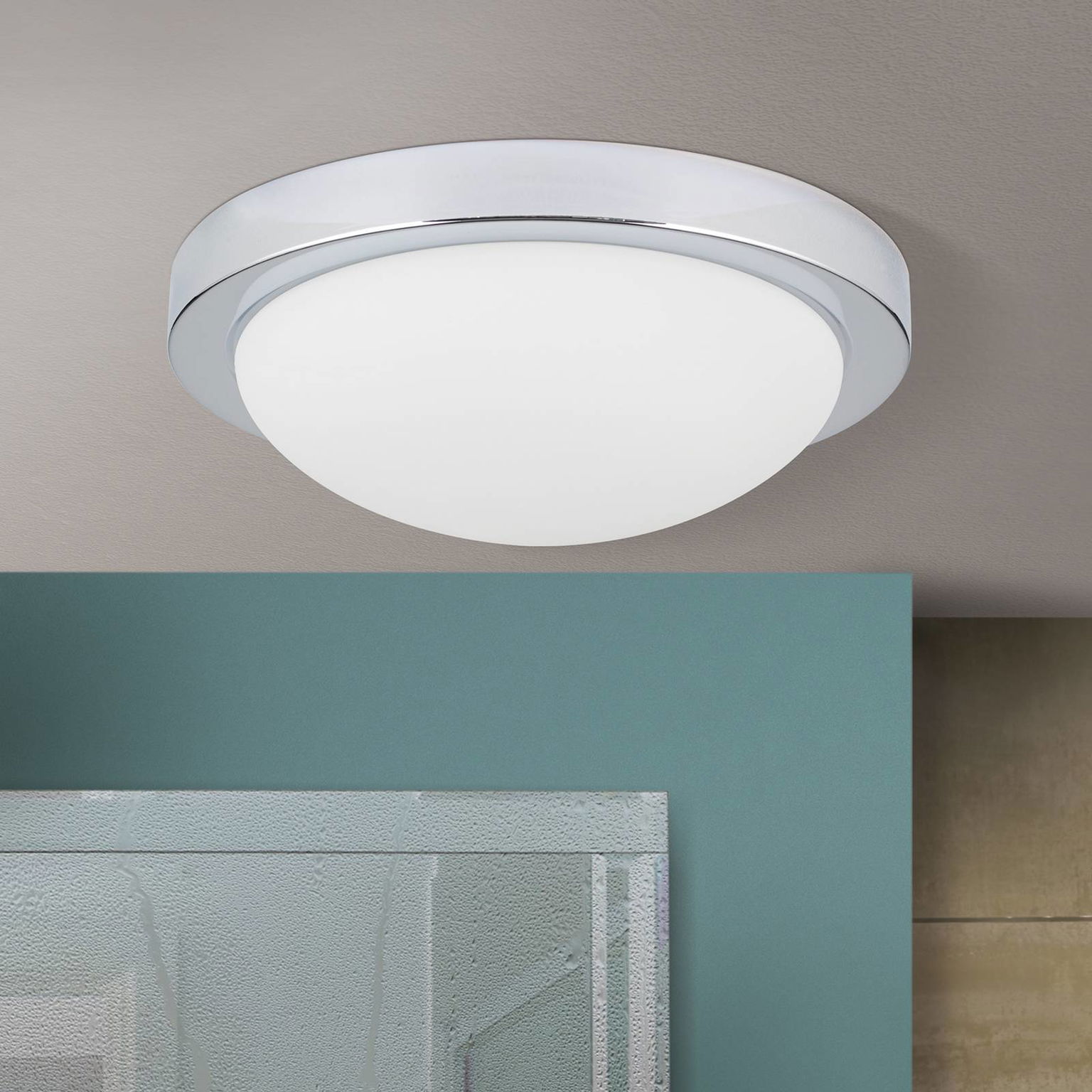 Decentné stropné svietidlo MINEA, 32 cm chróm – obrázok 3