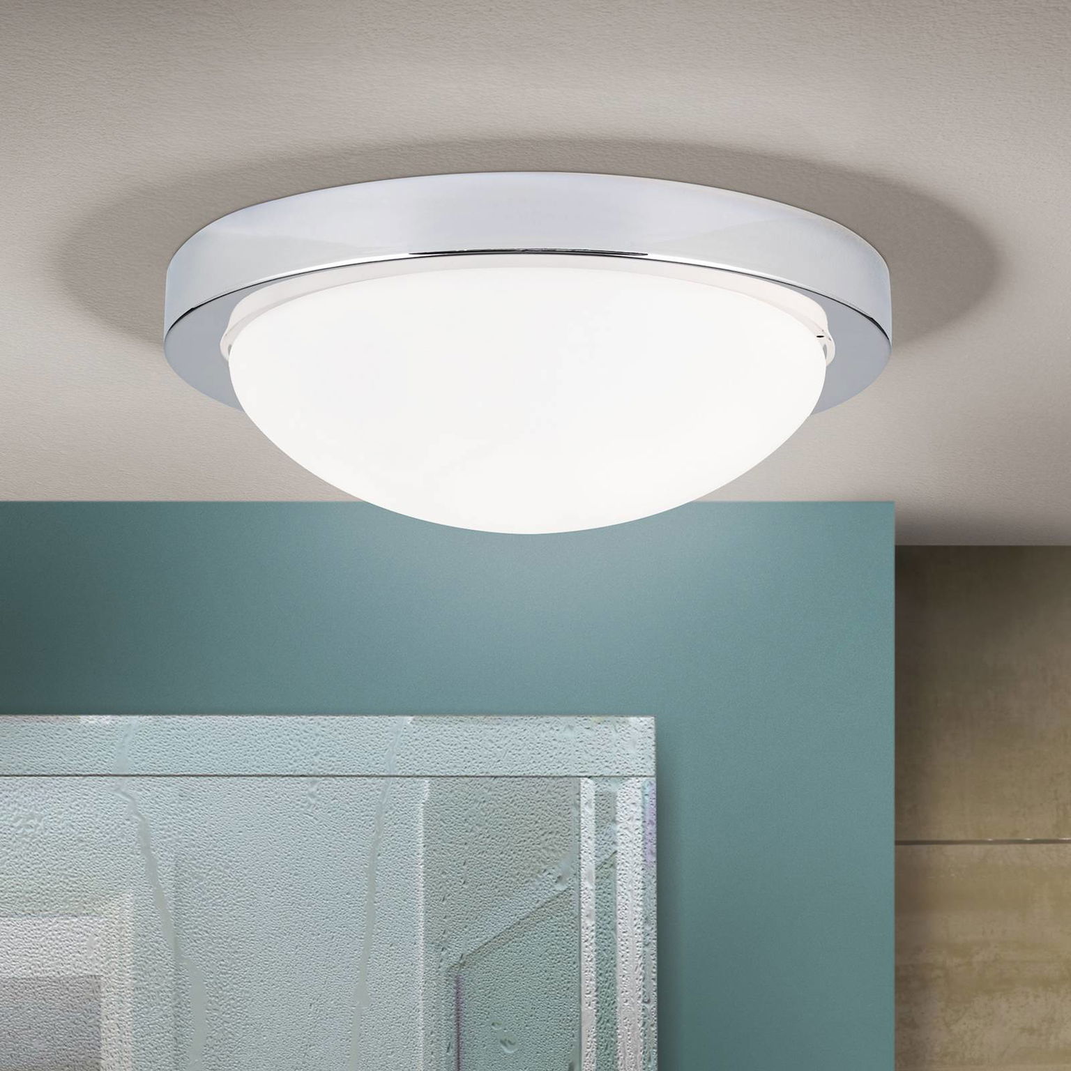 Decentné stropné svietidlo MINEA, 32 cm chróm – obrázok 2