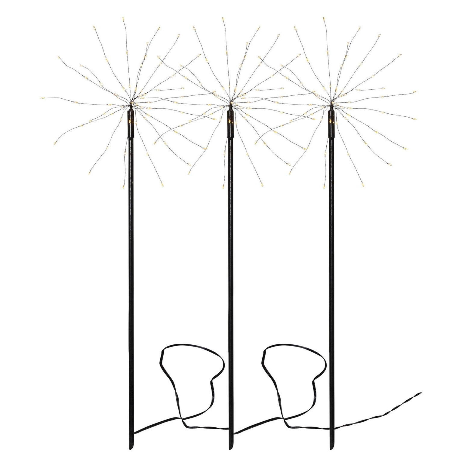 Dekoračné LED svietidlo Firework Outdoor, sada 3 ks, teplá biela