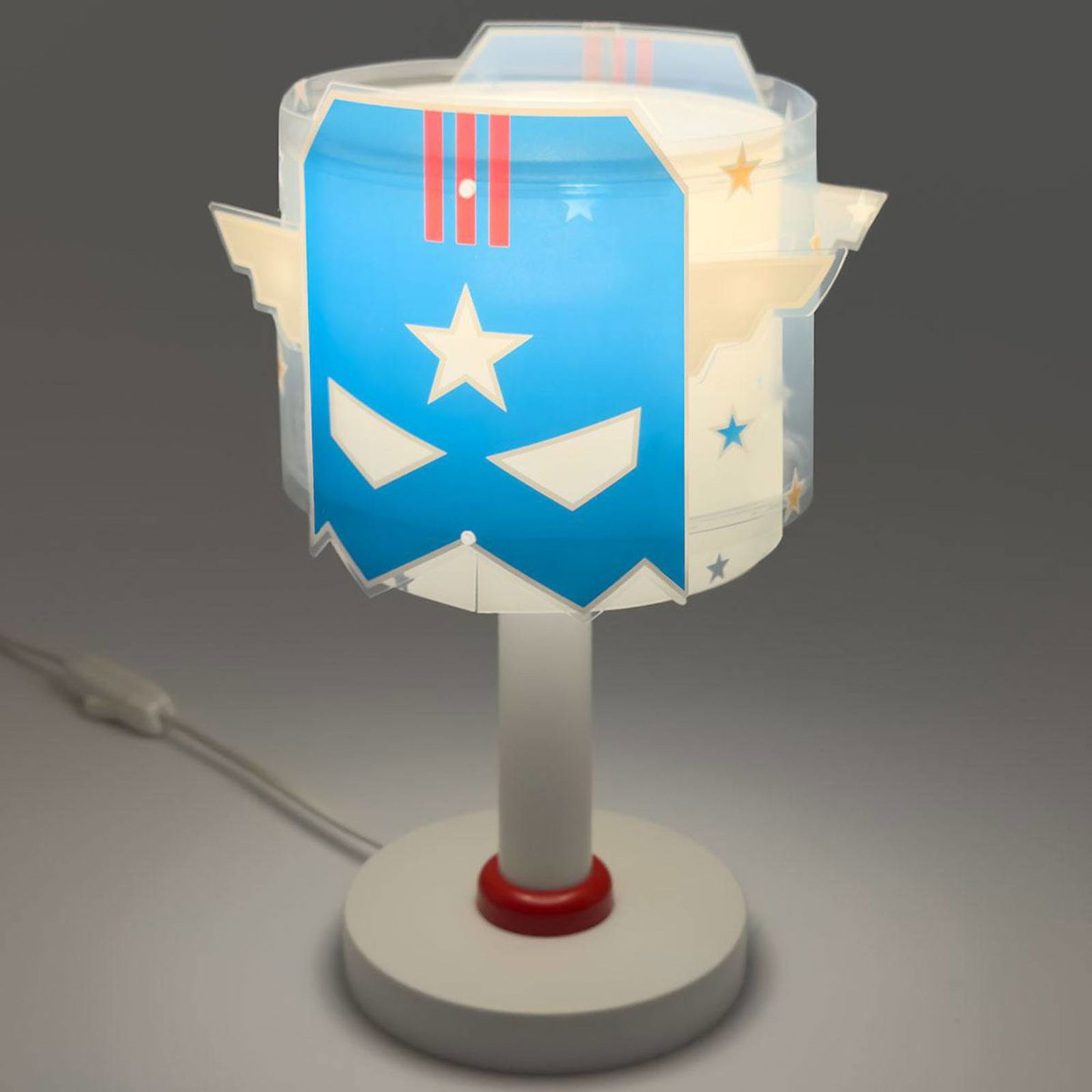 Detská stolová lampa Blue Hero, G4, Ø 15 cm – obrázok 2