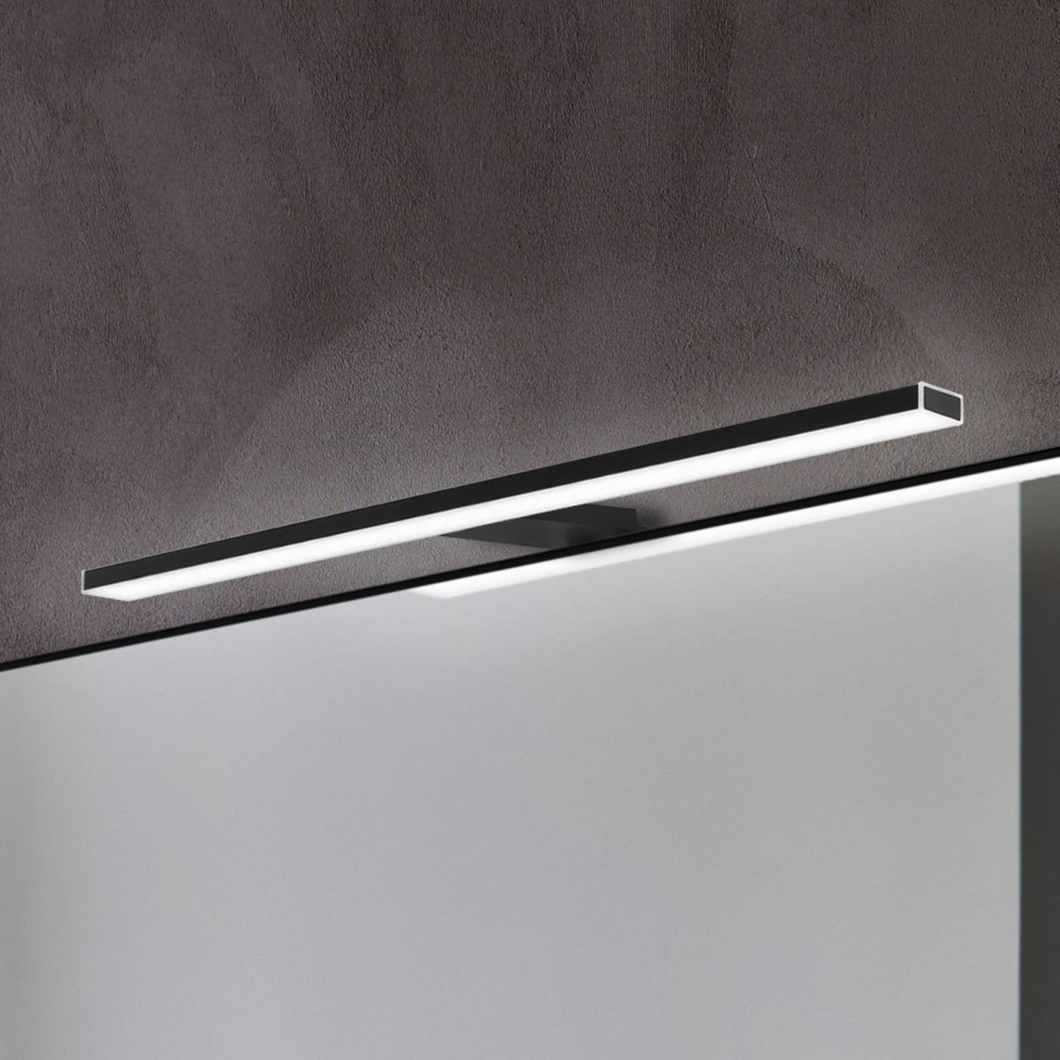 Esther 2 LED zrkadlové svetlo, matná čierna, 50 cm