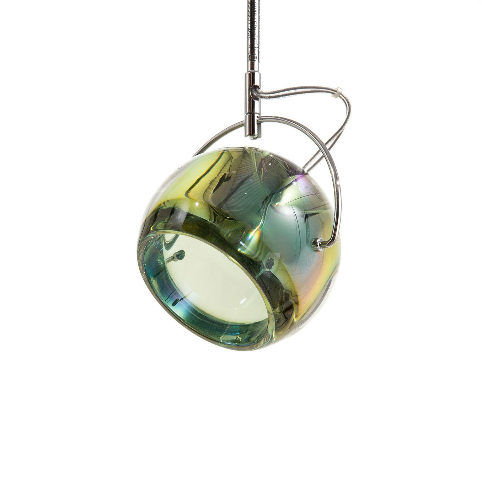 Fabbian Beluga Colour – závesná lampa, zelená – obrázok 5
