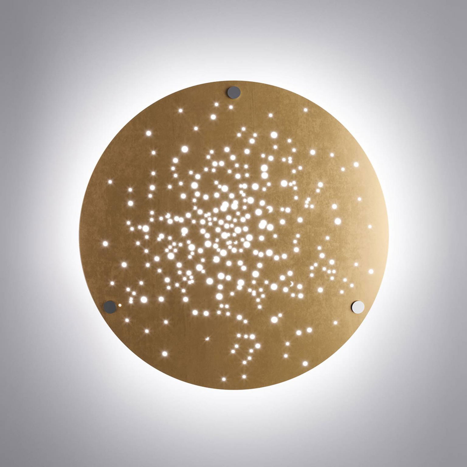 Fabbian Lens nástenné LED svietidlo Ø 60 cm bronz