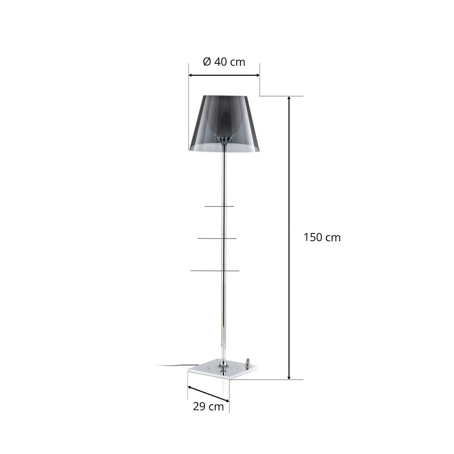 FLOS Bibliotheque Nationale stojaca lampa fumée – obrázok 5