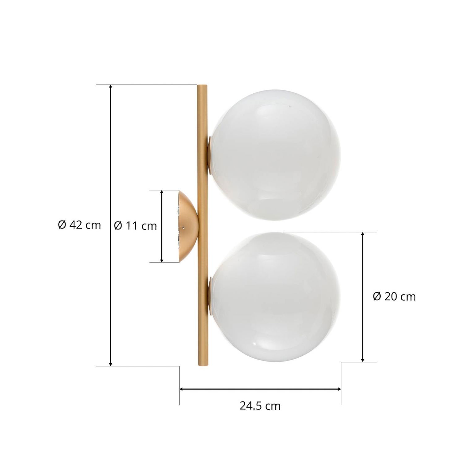 FLOS IC C/W1 Nástenné svetlo mosadz Ø 20 cm – obrázok 6