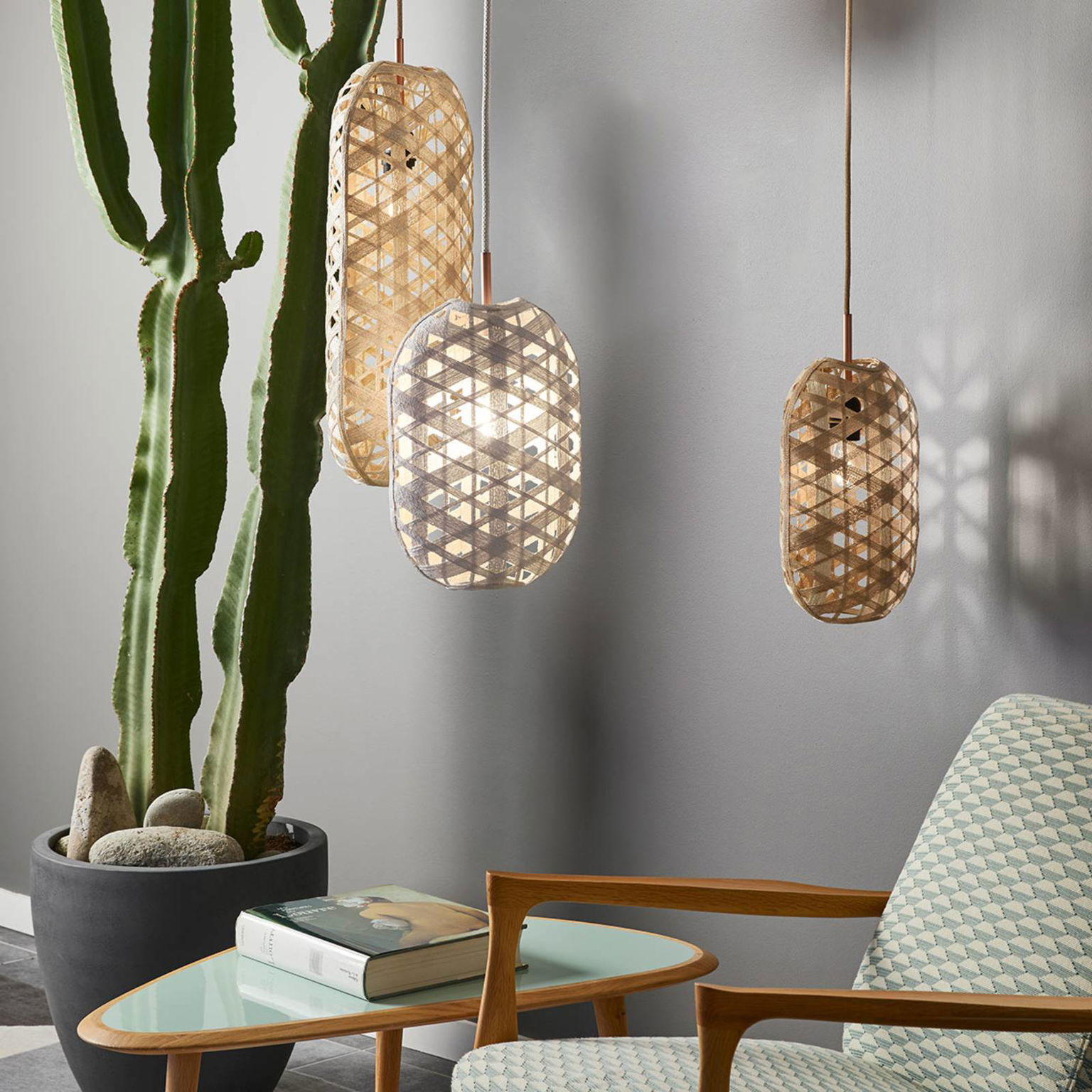 Forestier Capsule S závesná lampa, 36 cm, prírodná – obrázok 2