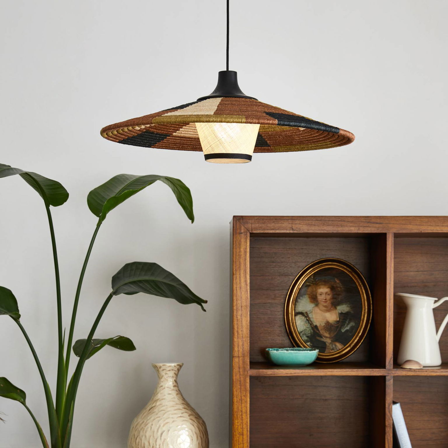 Forestier Parrot závesná lampa M, hnedá – obrázok 2