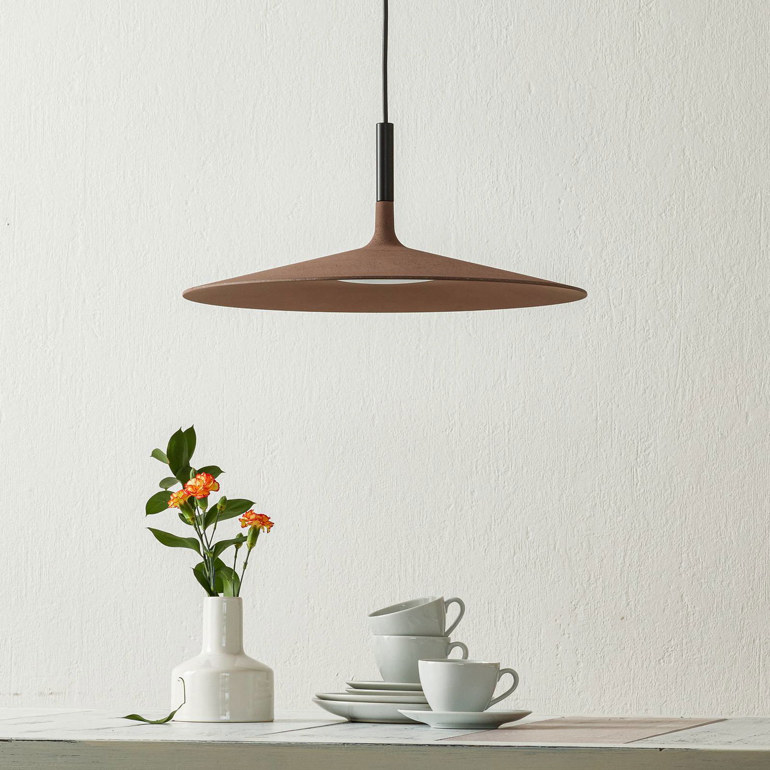 Foscarini Aplomb Large LED závesné svietidlo, hnedé – obrázok 2