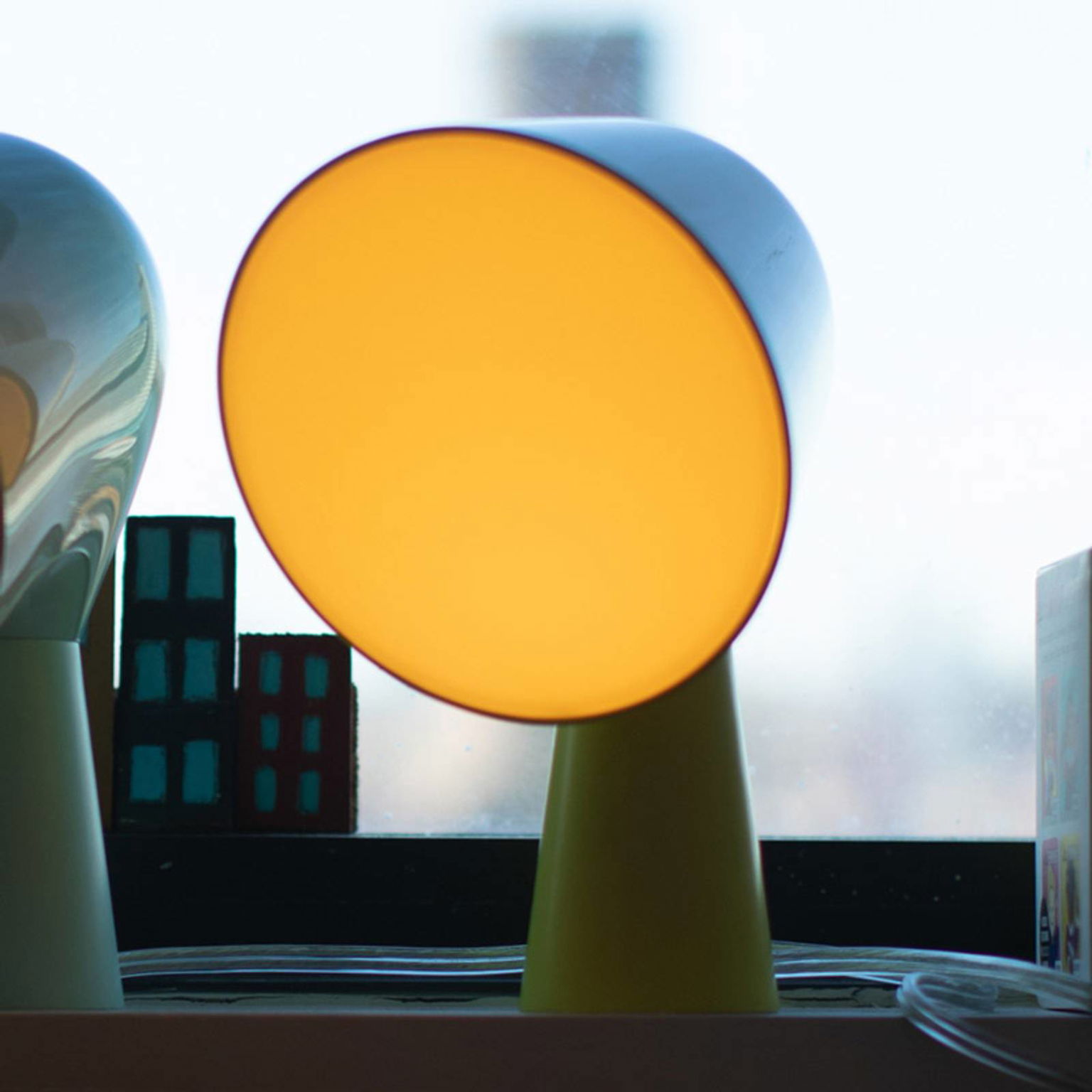 Foscarini Binic dizajnová stolová lampa, žltá