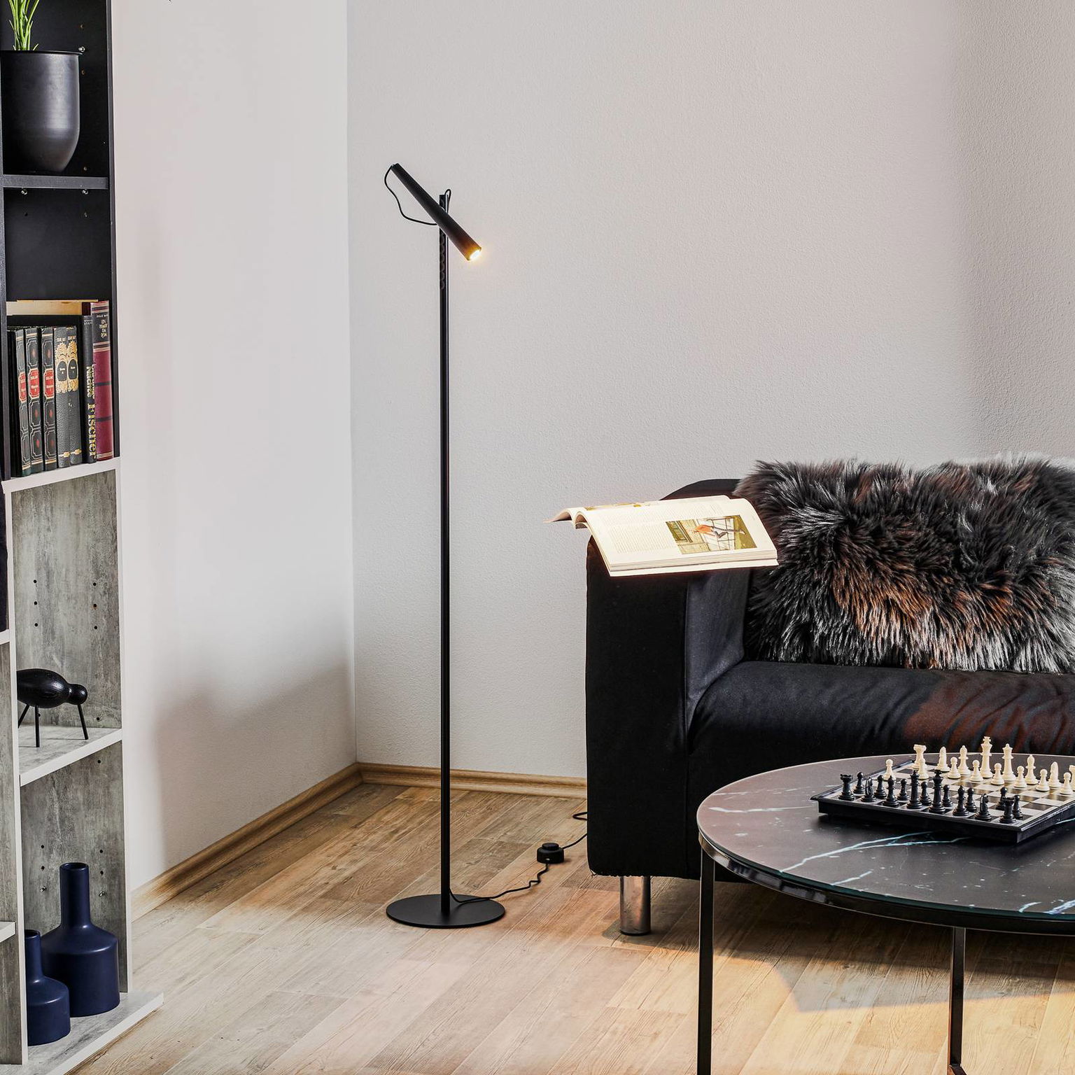 Foscarini Magneto LED stojacia lampa, čierne – obrázok 2