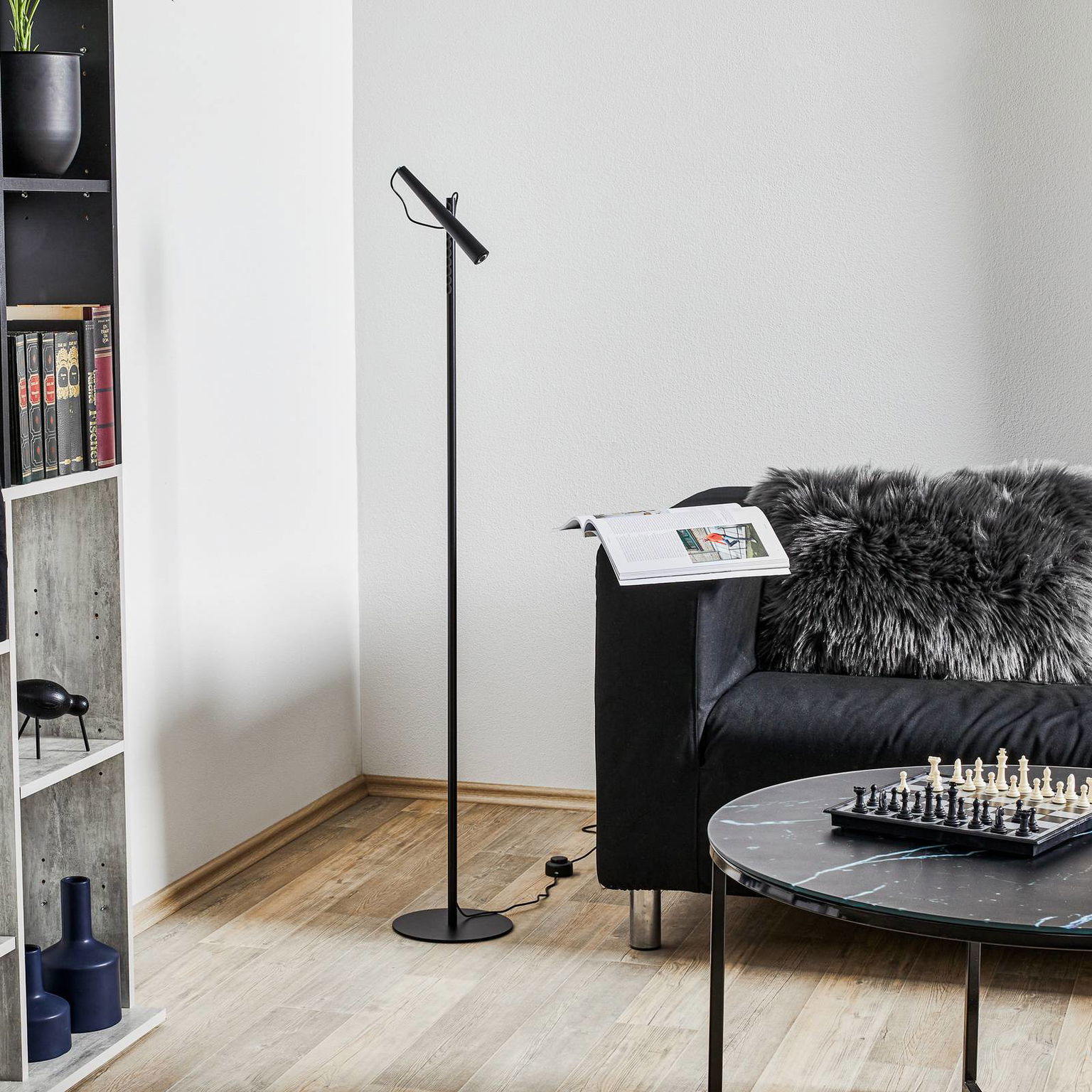 Foscarini Magneto LED stojacia lampa, čierne – obrázok 3