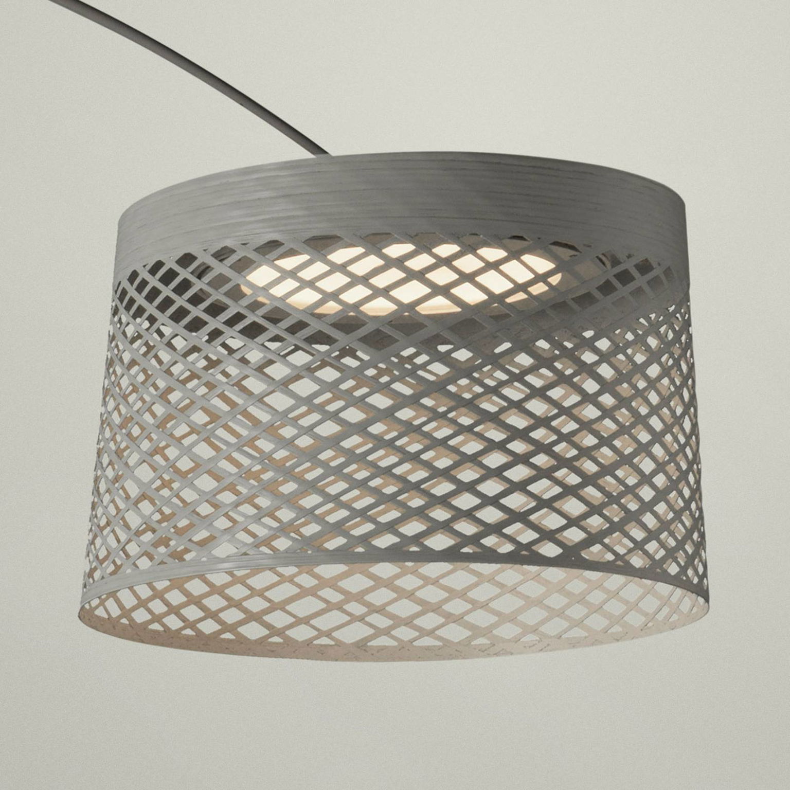 Foscarini Twiggy Grid LED oblúková lampa, béžová – obrázok 4