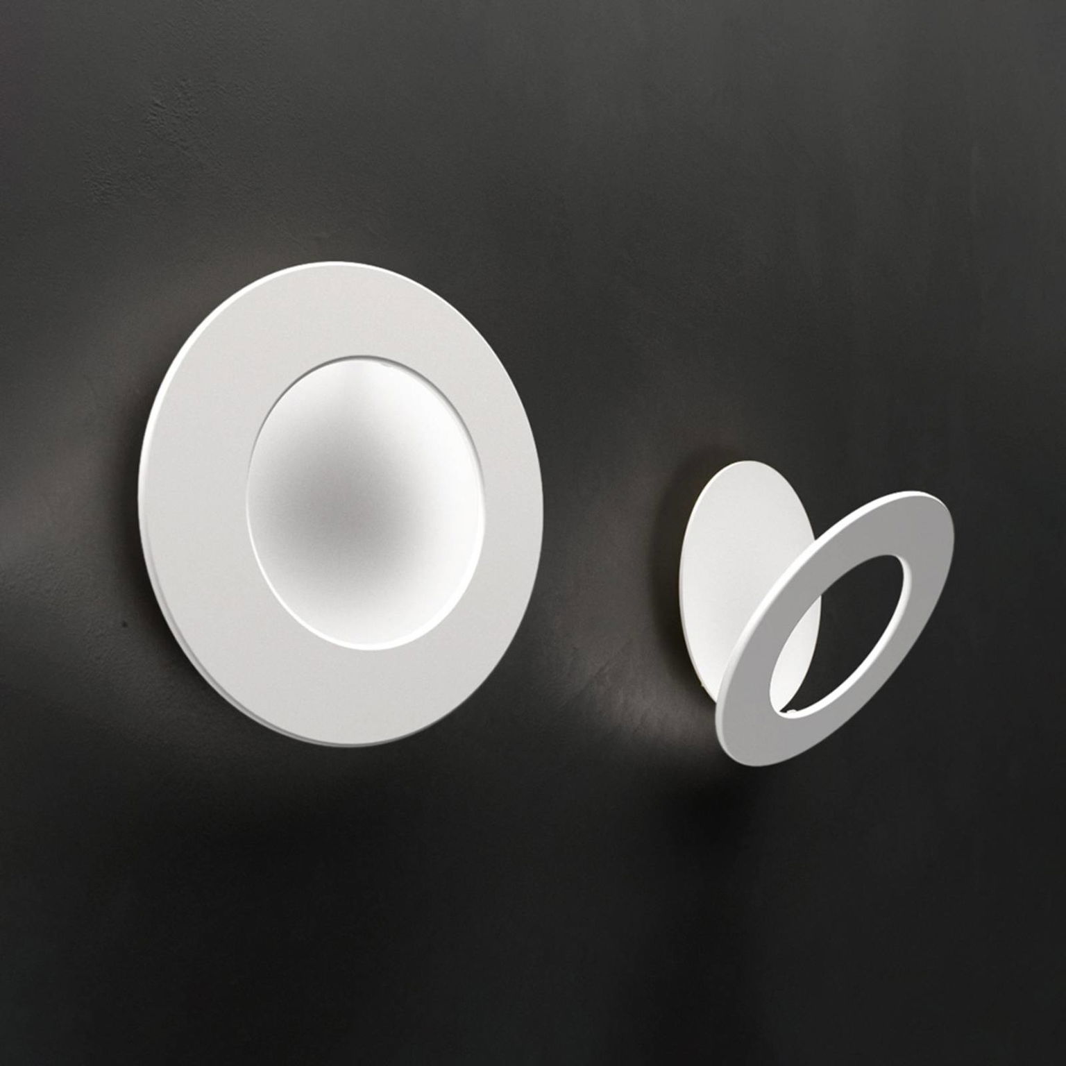 ICONE Vera LED nástenné svietidlo 930 Ø26cm biela/biela – obrázok 2