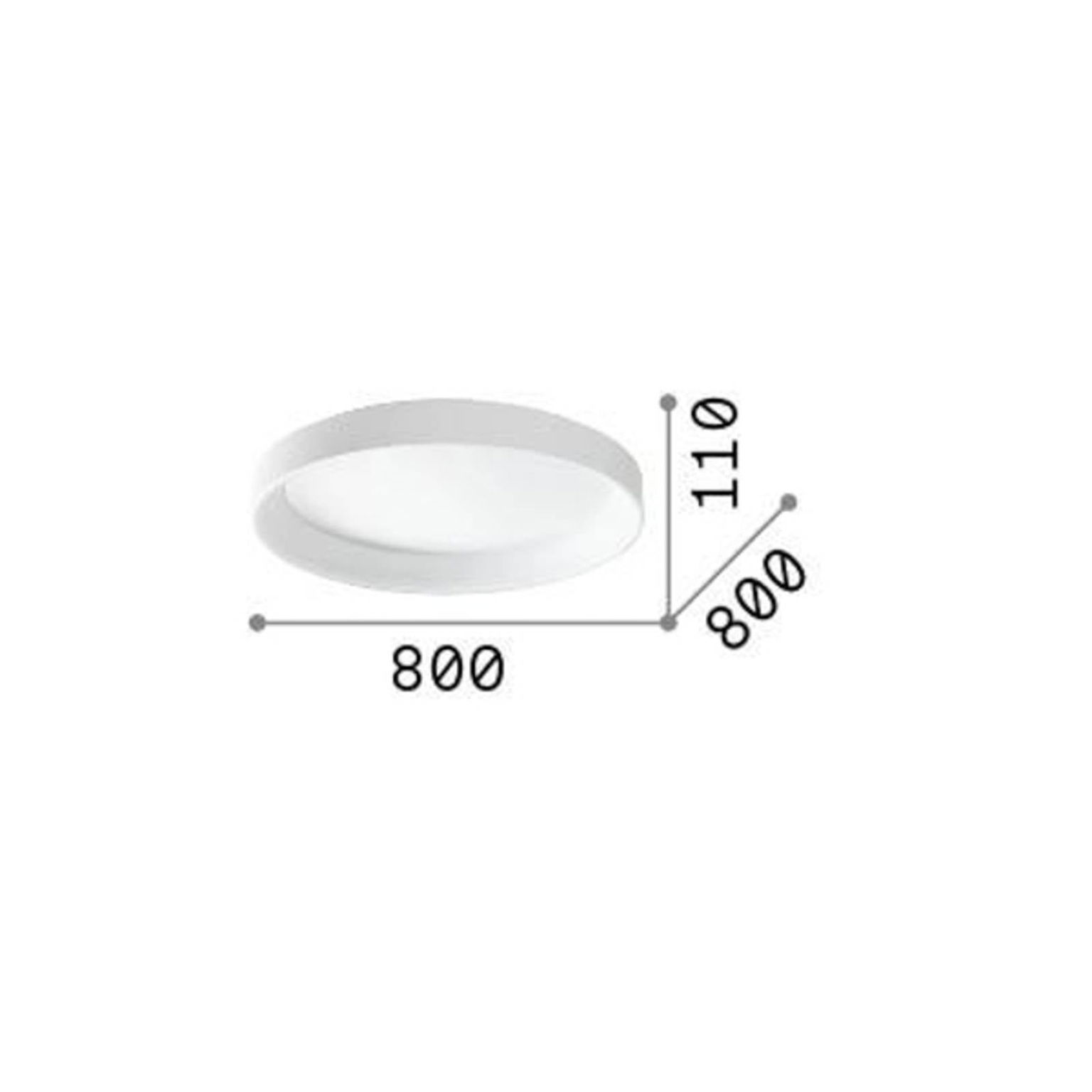 Ideal Lux LED stropné svietidlo Ziggy, čierne, Ø 80 cm, kov