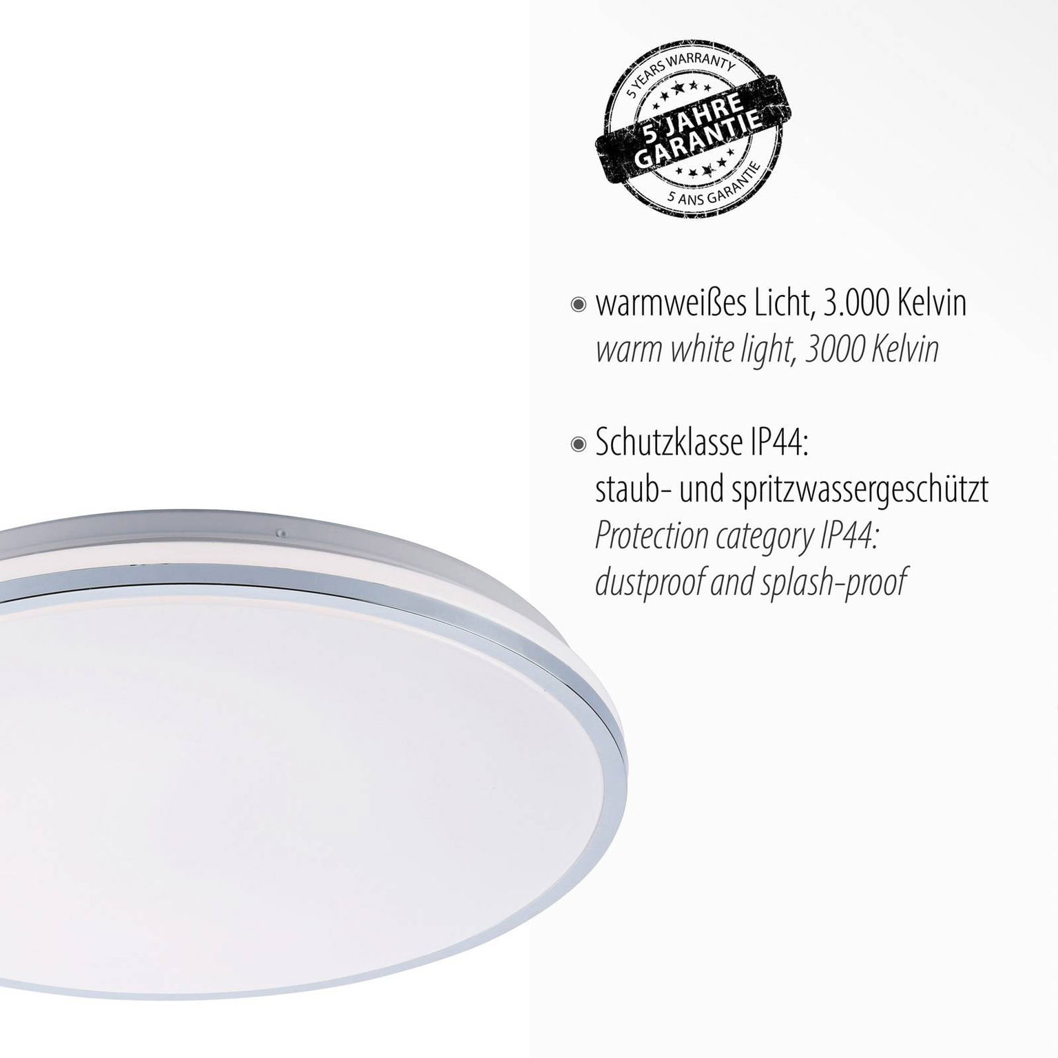Isabell LED stropné svietidlo, Ø 49 cm – obrázok 3
