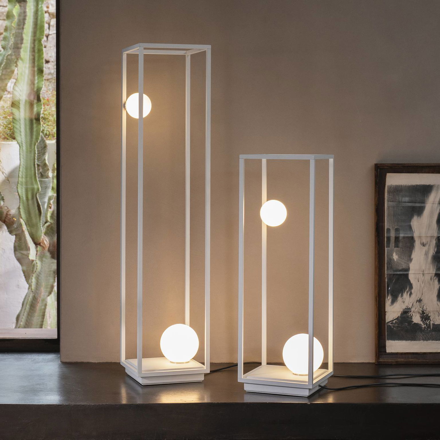 Karman Abachina stojaca LED lampa IP65 70cm biela – obrázok 2