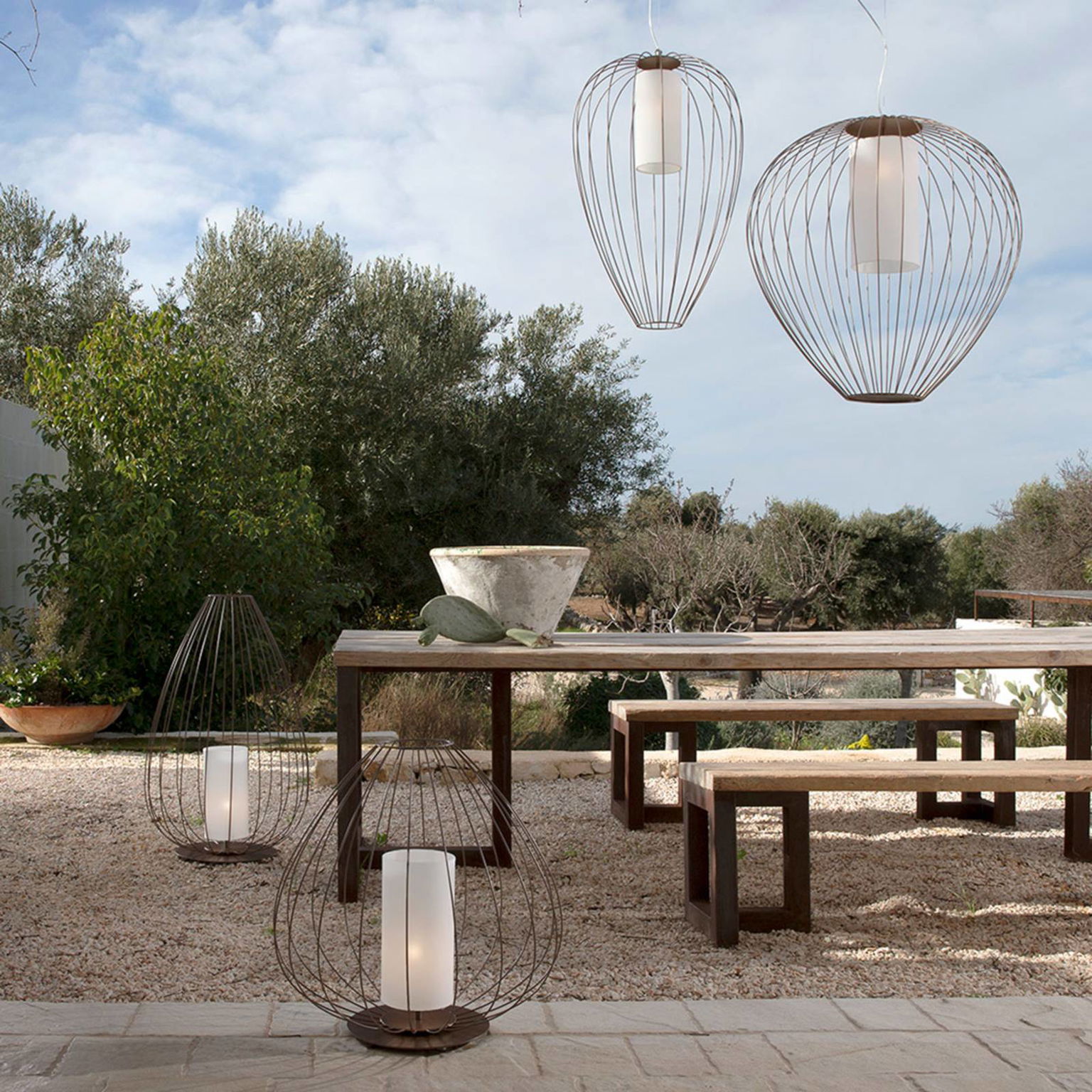 Karman Cell klietková stolná lampa 62 cm bronz – obrázok 2