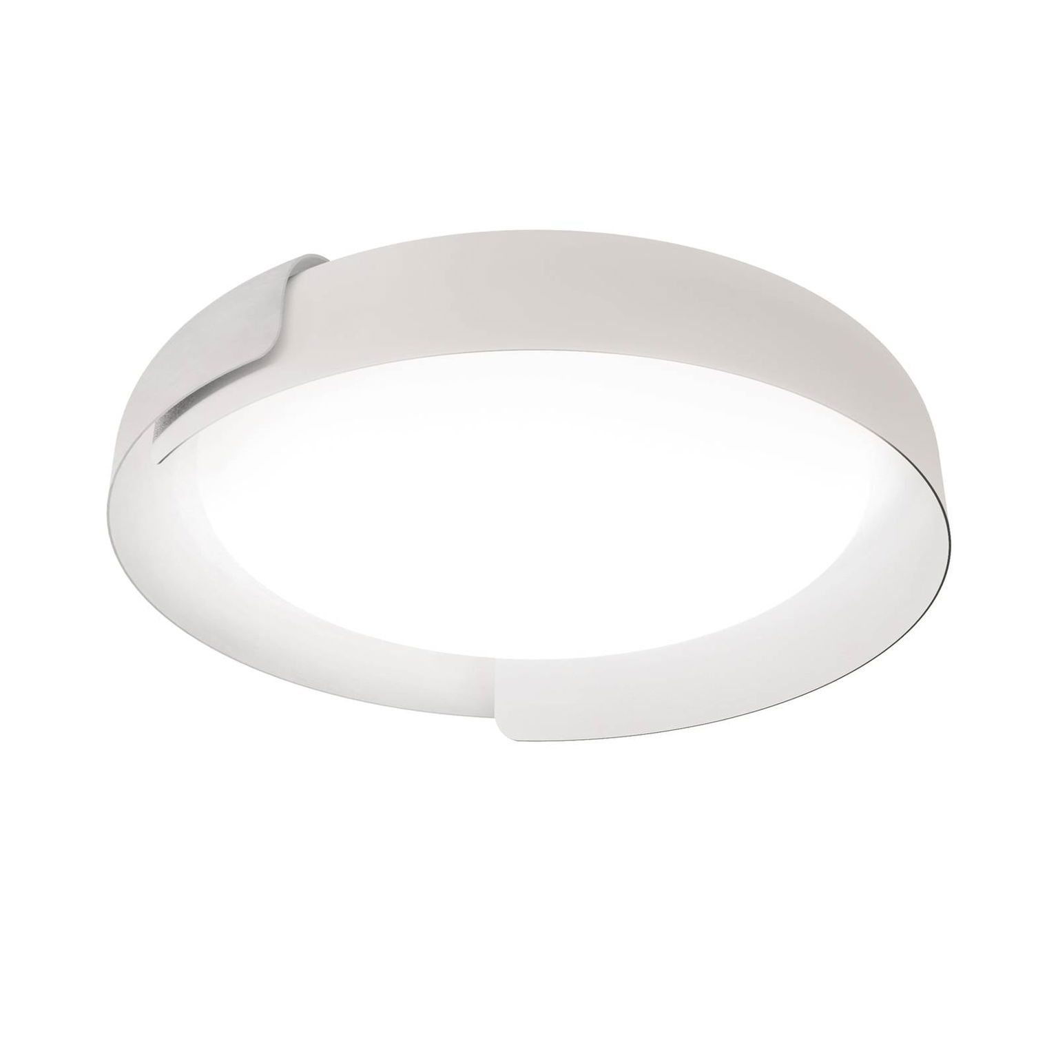 kdln Stropné LED svetlo Dala, biela/biela, Ø 58 cm, stmievateľné