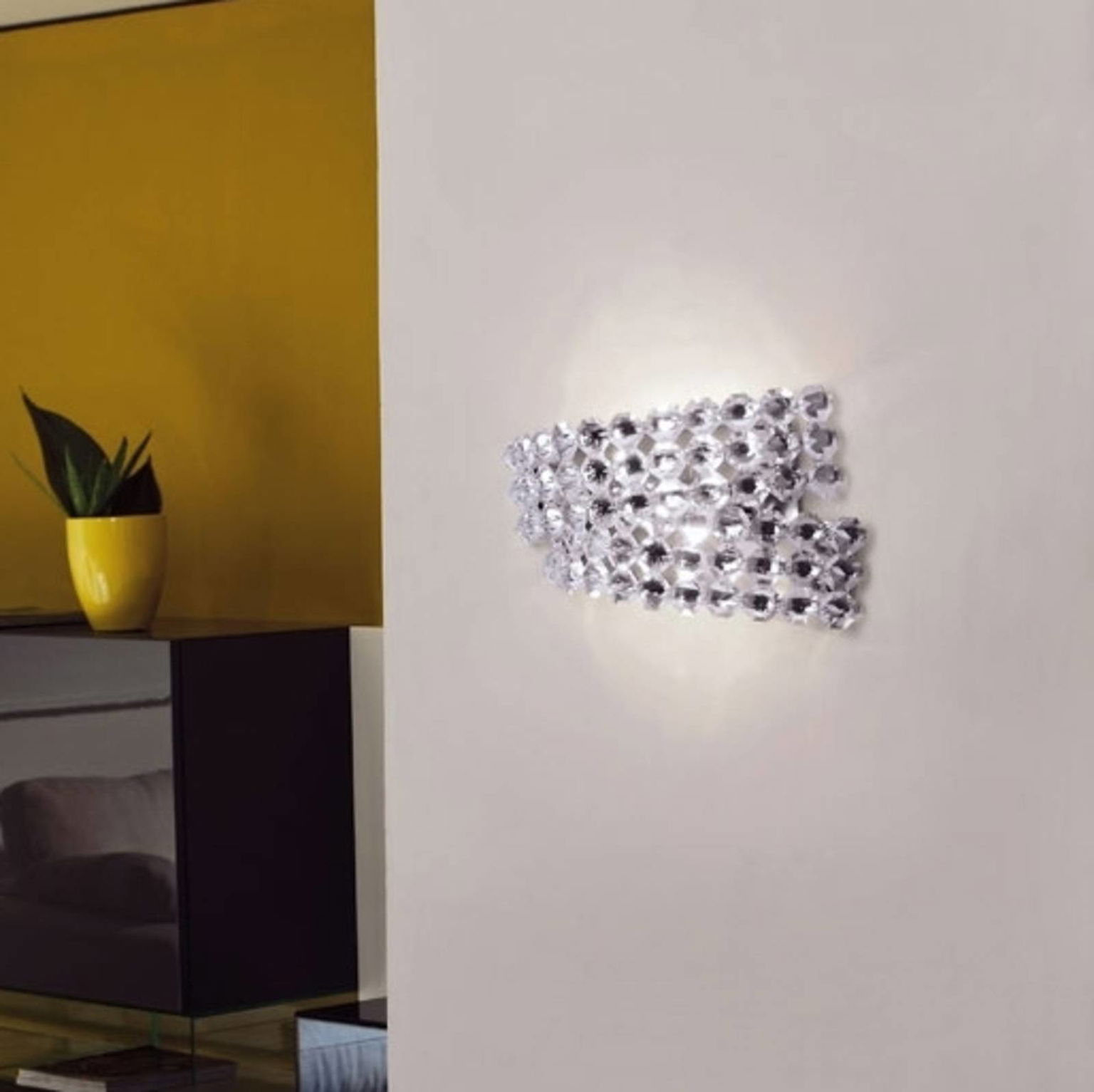 Krištáľové nástenné svietidlo Diamante AP2 – obrázok 2