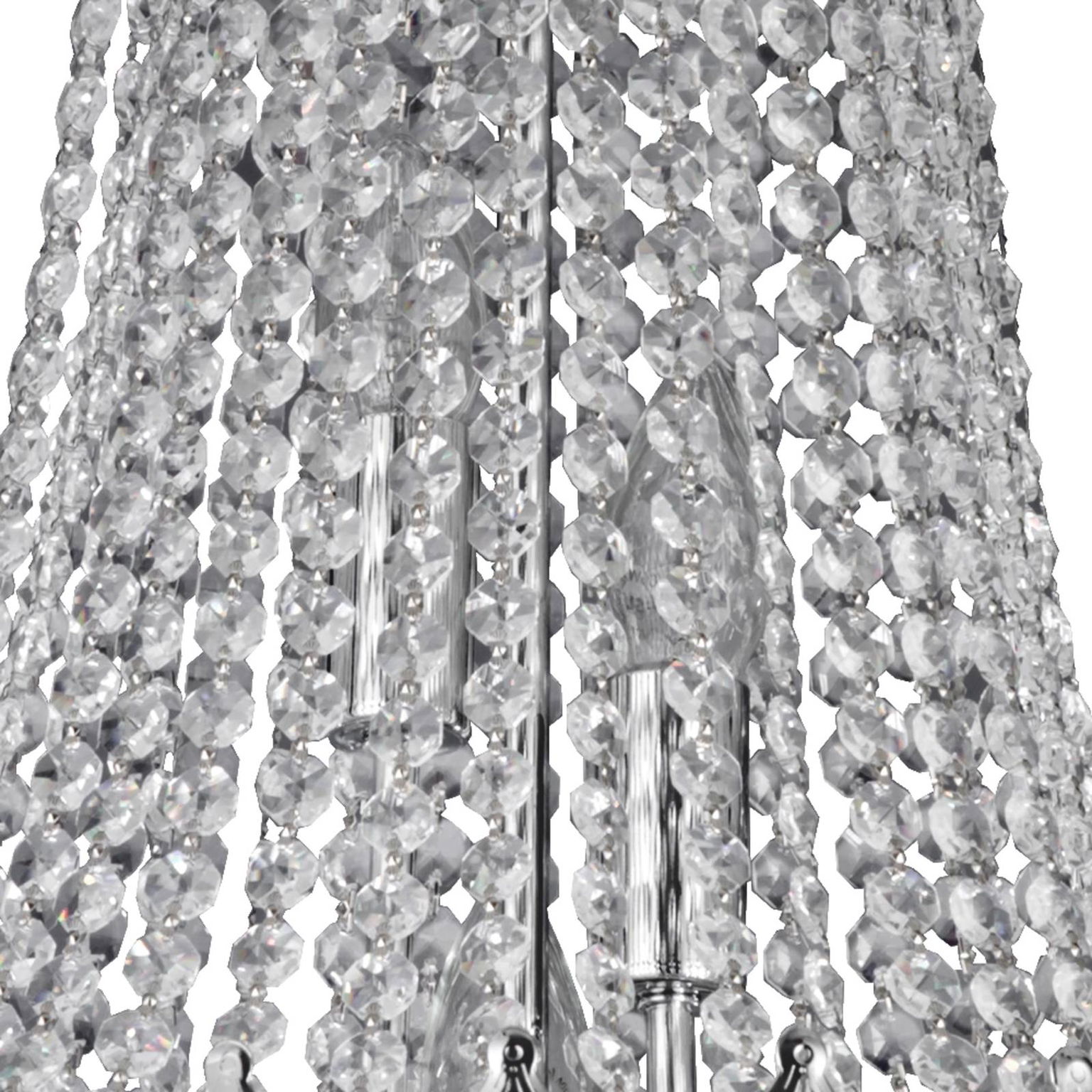 Krištáľový visiaci luster Versailles chróm 55 cm – obrázok 2