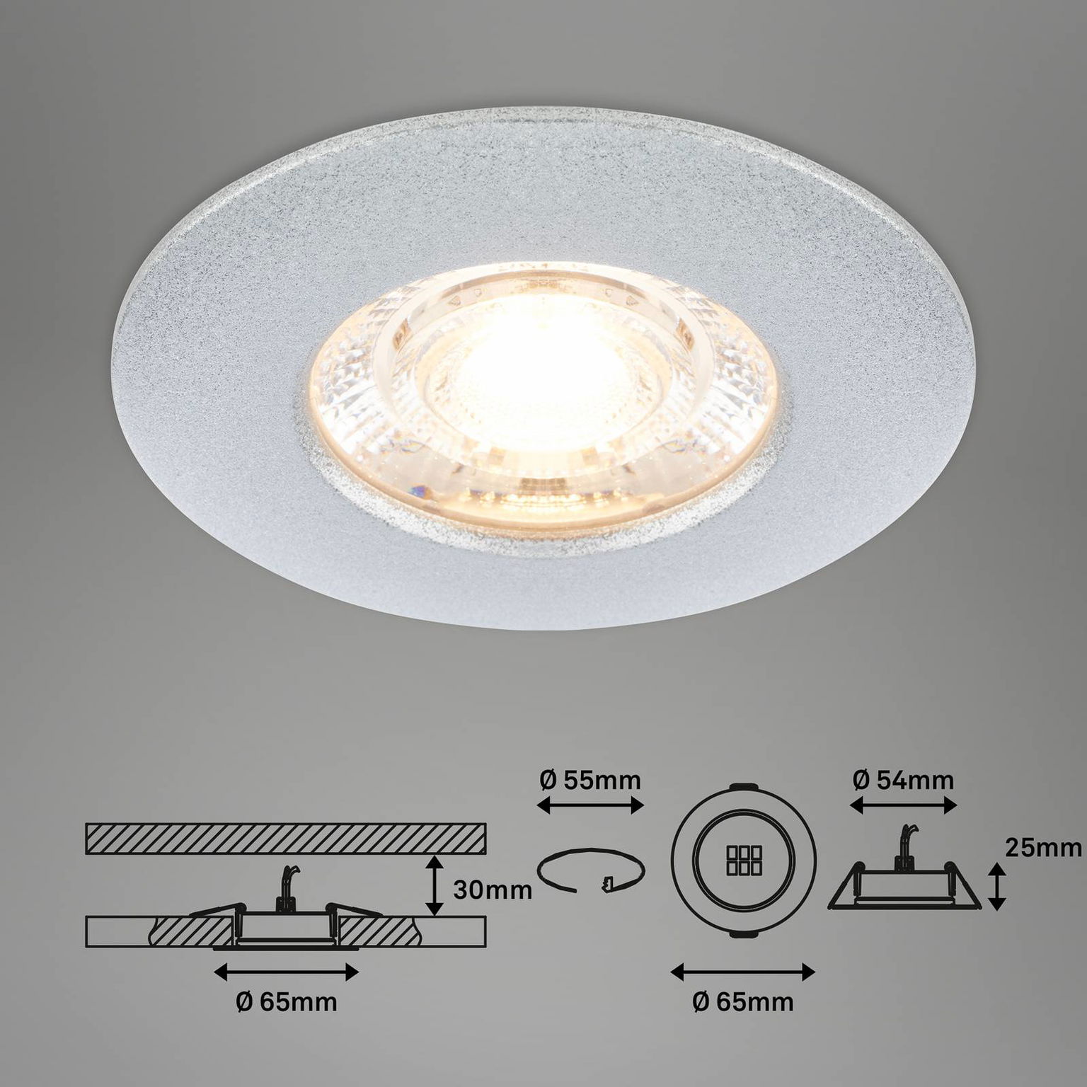 LED bodové svetlá Kulana Mini IP44 3ks chróm – obrázok 3