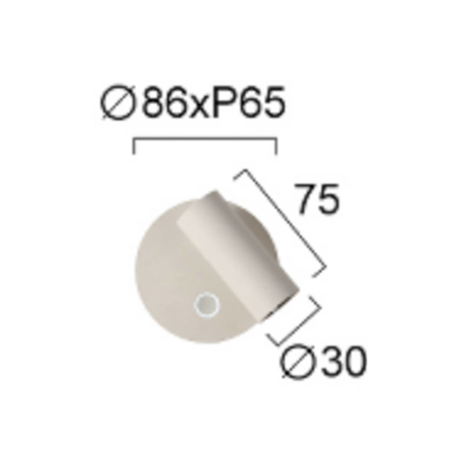 LED nástenné svetlo Tara, biela, Ø 9 cm, kov – obrázok 2