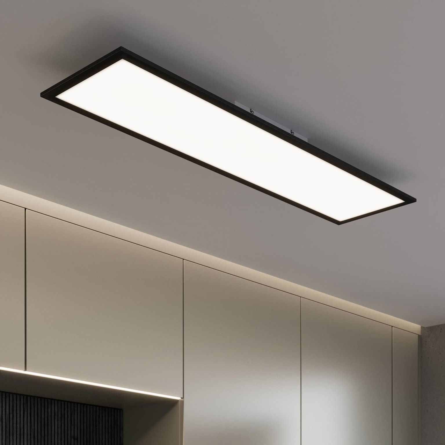 LED panel Piatto CCT ovládanie 100x25 cm čierna