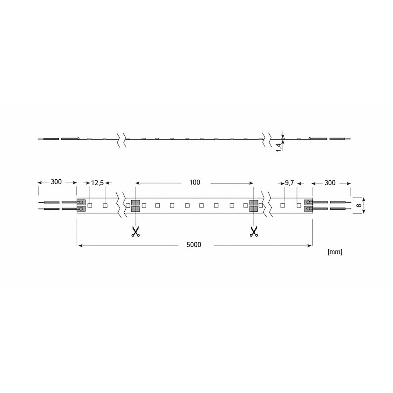 LED pásik Radium Essence 1500, 5 m, 60 W, 2 700 K – obrázok 2