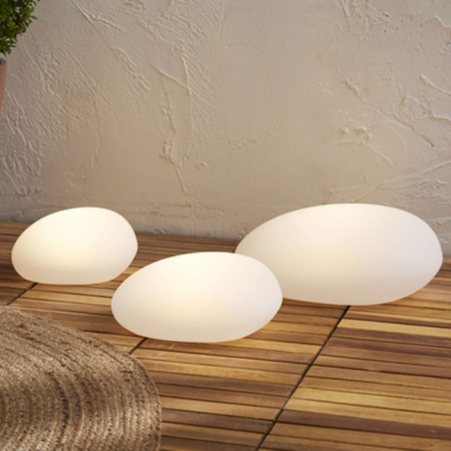 LED solarna lampa GLOBY, biele, 24,5 cm, plast, IP44 – obrázok 6