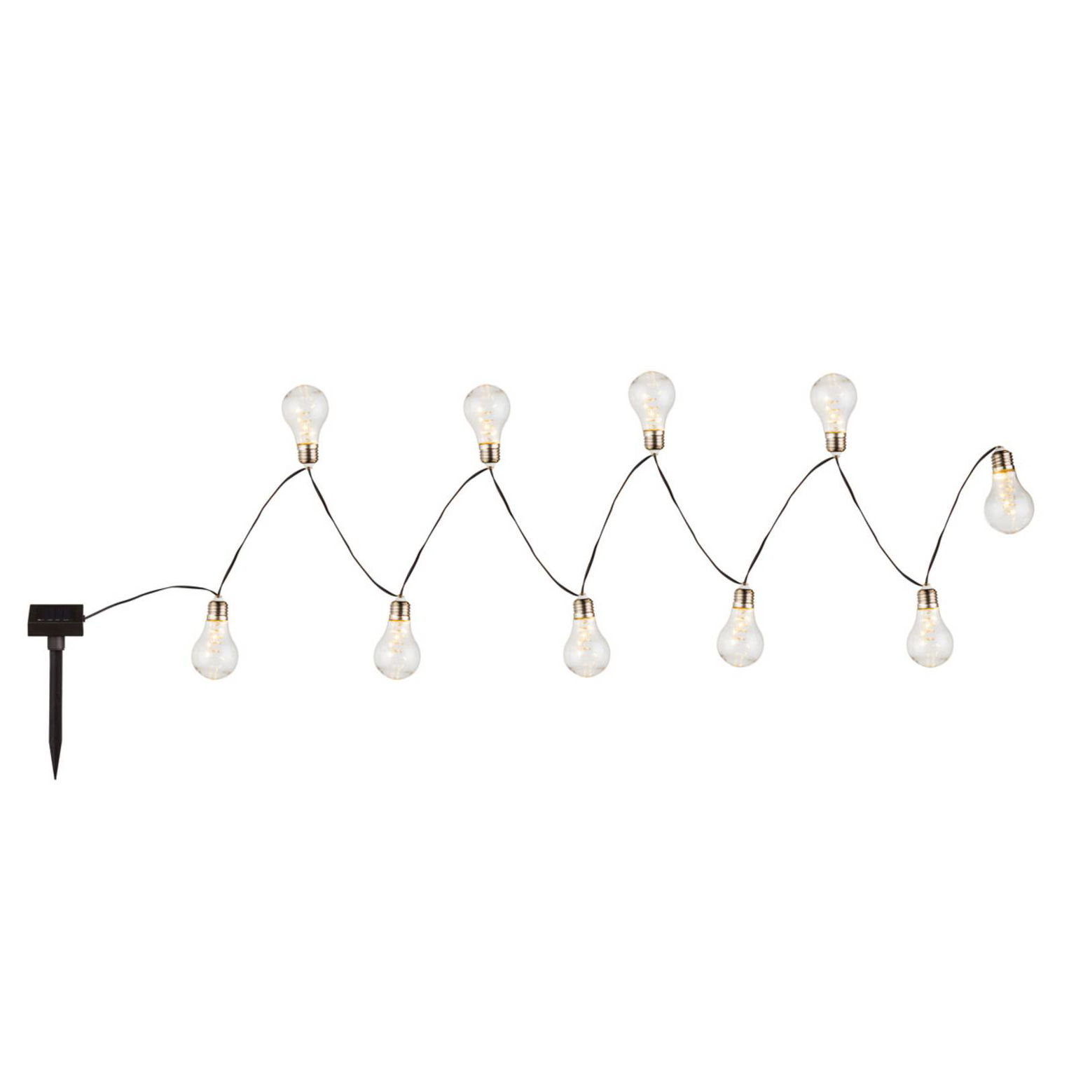 LED solárna reťaz 33708-10 strieborná metalická – obrázok 3