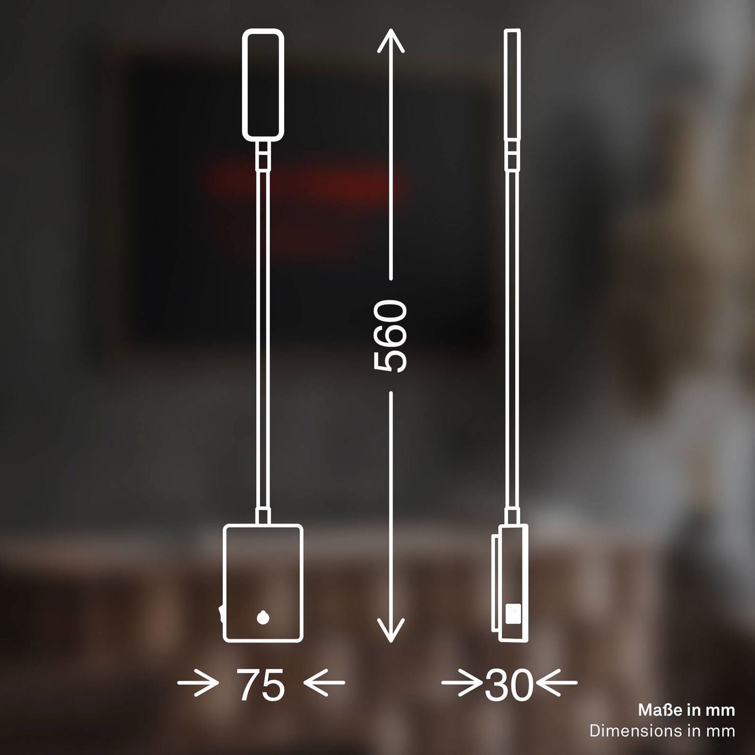 LED stolová lampa Cielo, biela, výška 56 cm, plast – obrázok 2