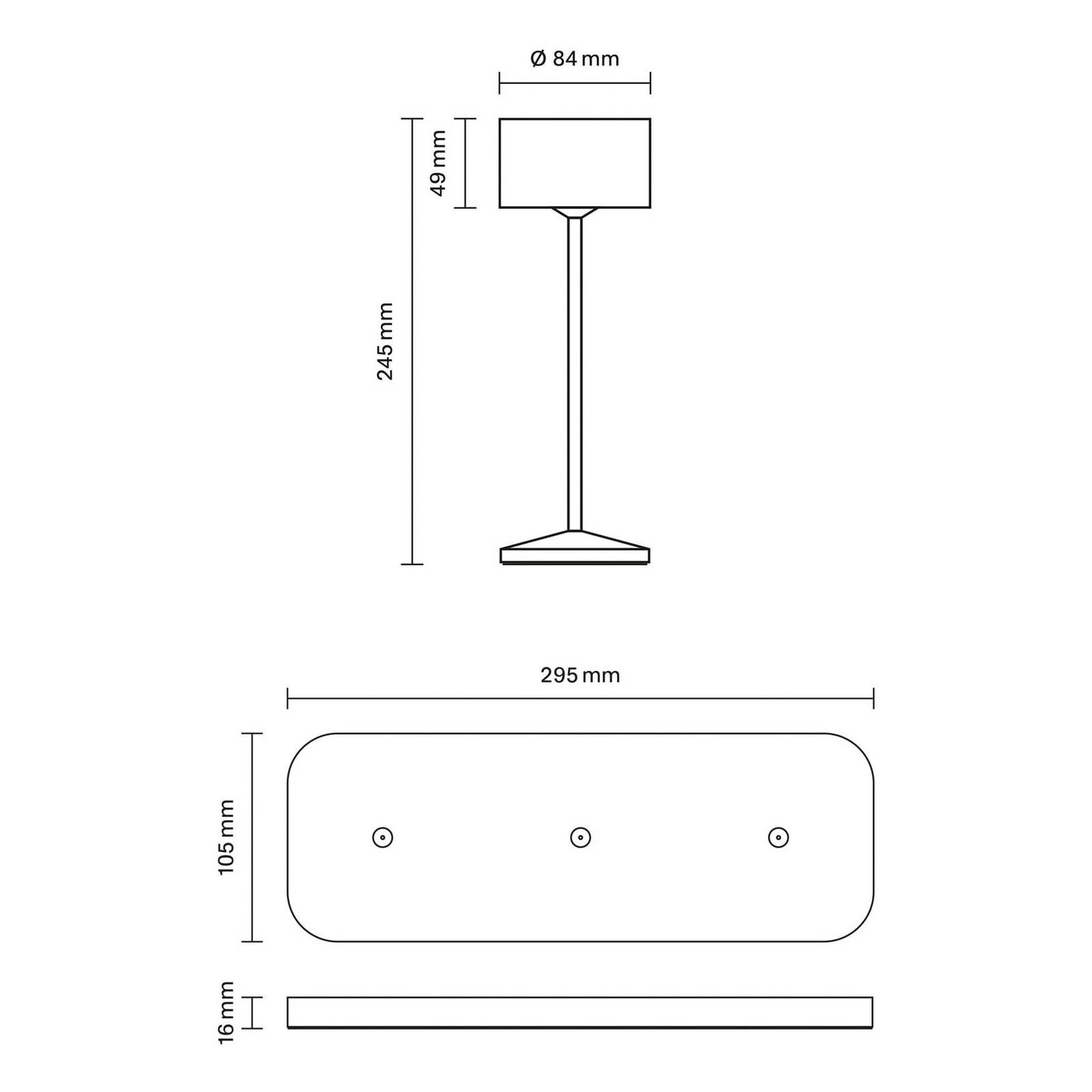 LED stolová lampa Veluna, béžová, sada 3 ks, 25 cm, IP44 – obrázok 5