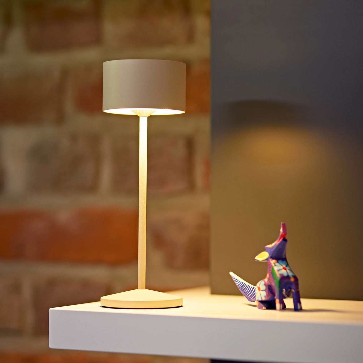 LED stolová lampa Veluna, béžová, sada 3 ks, 25 cm, IP44 – obrázok 3