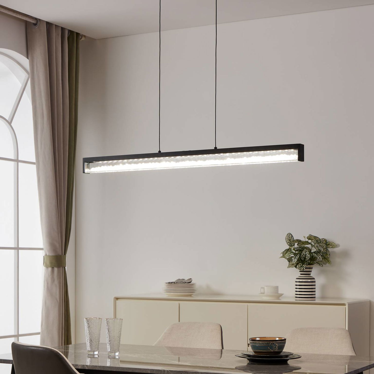 LED svietidlo Cardito Tunable white 100 cm čierna – obrázok 2