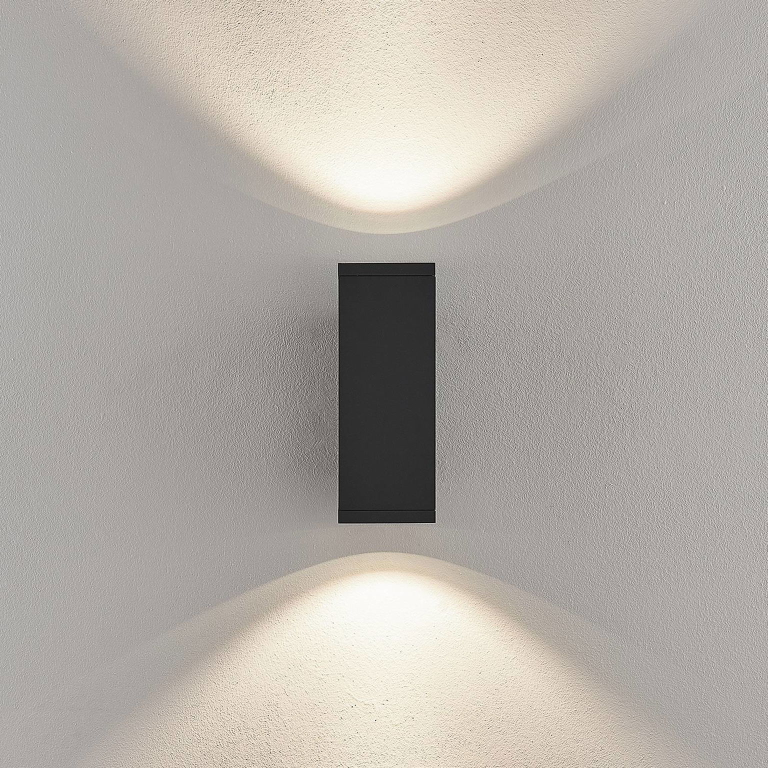 LED vonkajšie nástenné svietidlo ShoreLine Pro Square up/down, tmavošedá