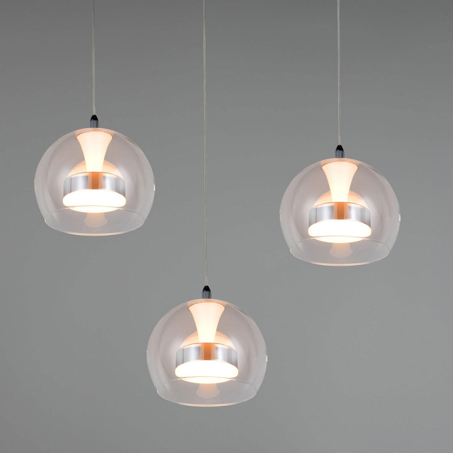 LED závesné svietidlo Flynt, Ø 42 cm, chrómová farba, kov CCT 3-pl. – obrázok 6