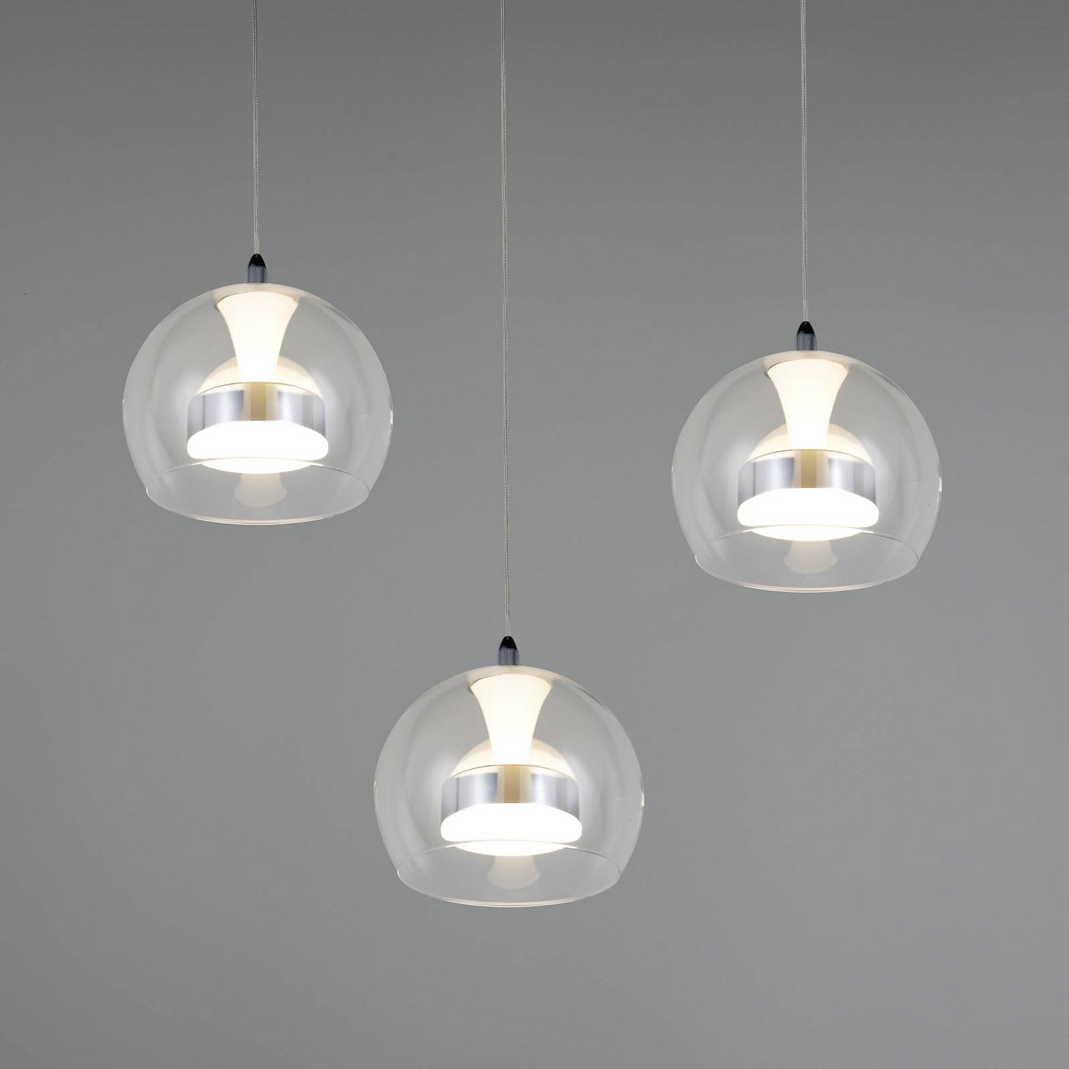 LED závesné svietidlo Flynt, Ø 42 cm, chrómová farba, kov CCT 3-pl. – obrázok 5