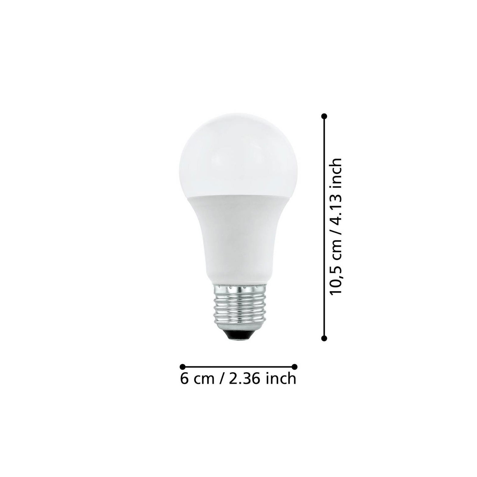 LED žiarovka E27 A60 9 W, teplá biela, opál – obrázok 3