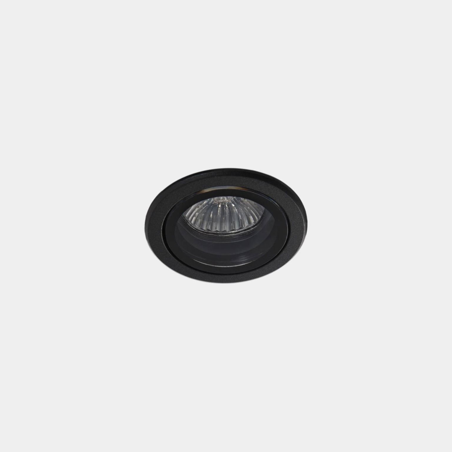 LEDS-C4 Eko vonkajšie vstavané reflektory, čierne, Ø 7,5 cm, hliník
