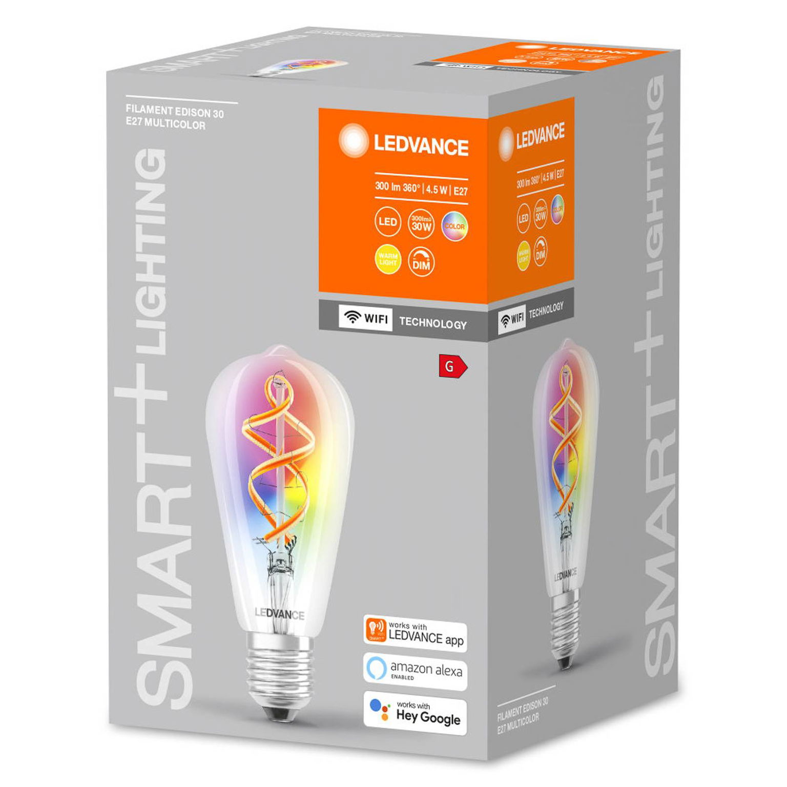 LEDVANCE SMART+ WiFi Filament Classic E27 4,5W 827 – obrázok 2