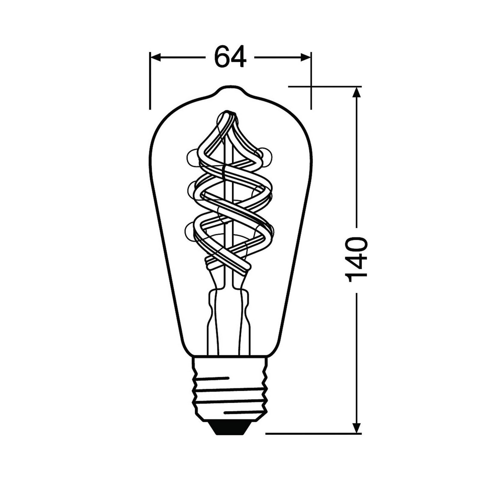 LEDVANCE SMART+ WiFi Filament Classic E27 4,5W 827 – obrázok 3