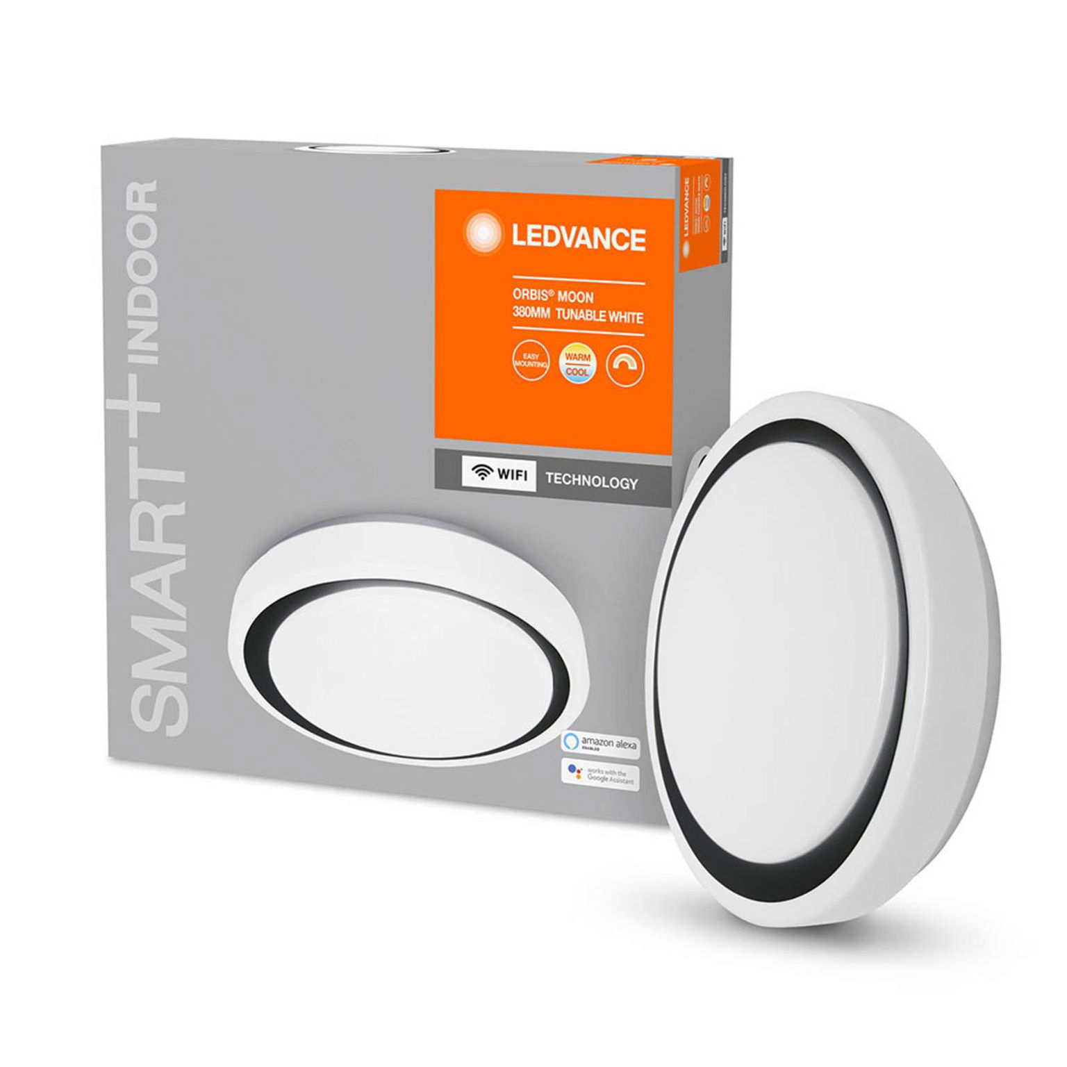 LEDVANCE SMART+ WiFi Orbis Moon CCT 38 cm čierna – obrázok 3