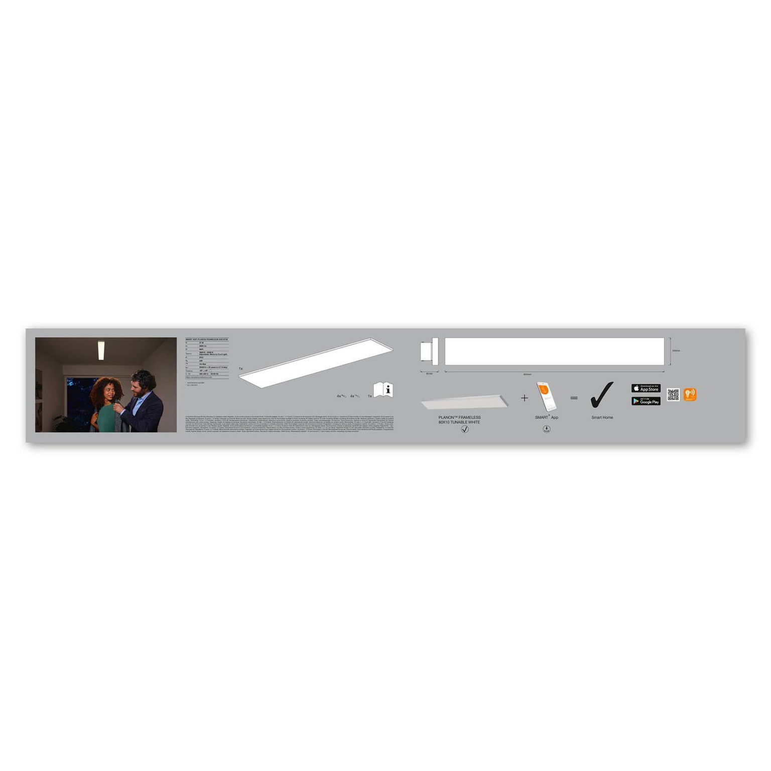 LEDVANCE SMART+ WiFi Planon LED panel CCT 80x10 cm – obrázok 6