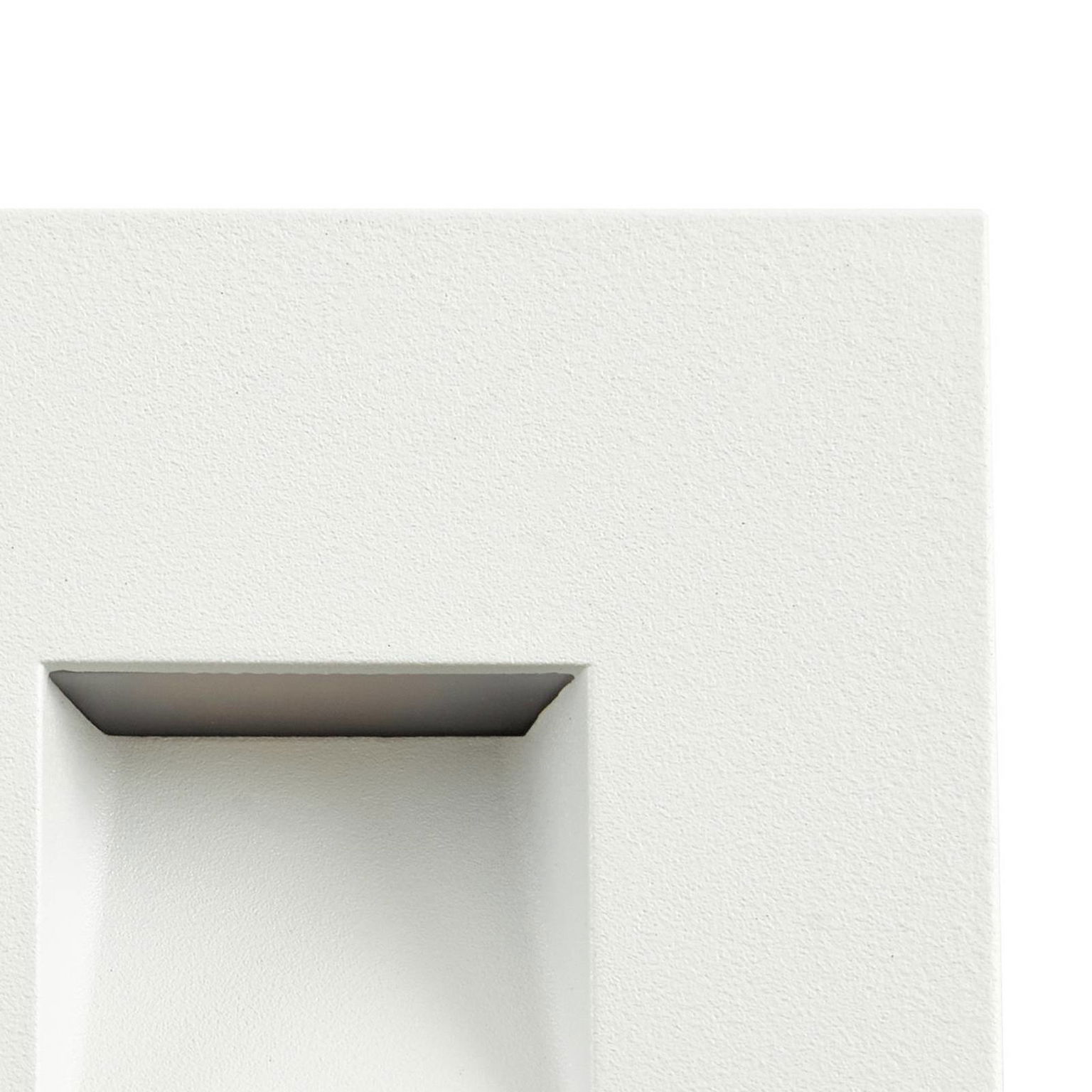 Lindby LED nástenná svietidlo Alune, biele, hranaté, 8x8cm, IP65 – obrázok 5