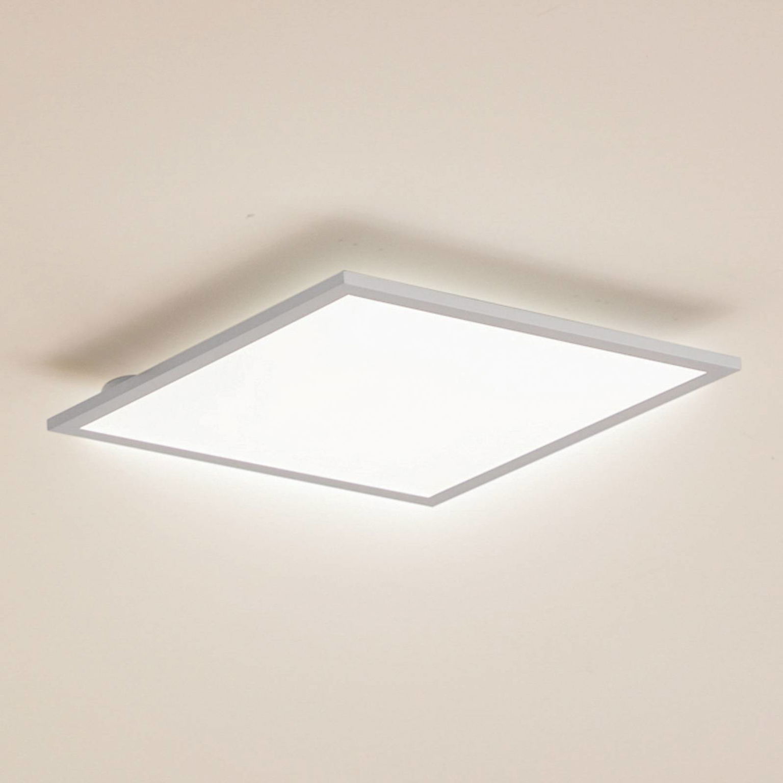 Lindby LED panel Enhife, biely, 40 x 40 cm, kov, 4 000 K