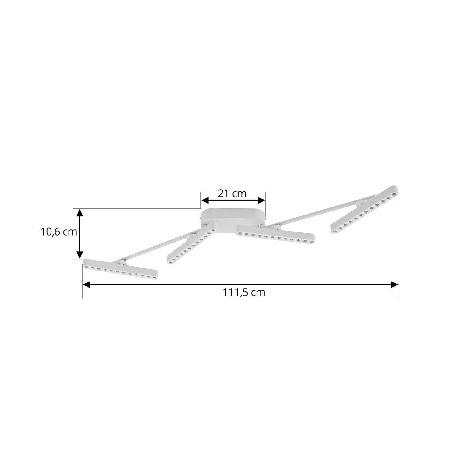 Lindby LED reflektor Eldrin, biely, 4 svetlá, svetelné body – obrázok 4